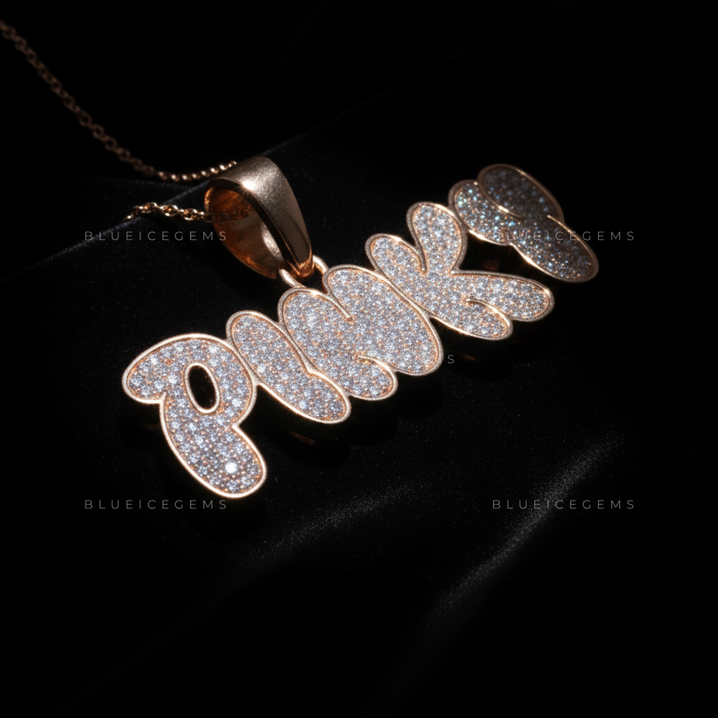 The "PINKY" Aura: Sculptural 3D Bubble Script in Radiant Rose Gold