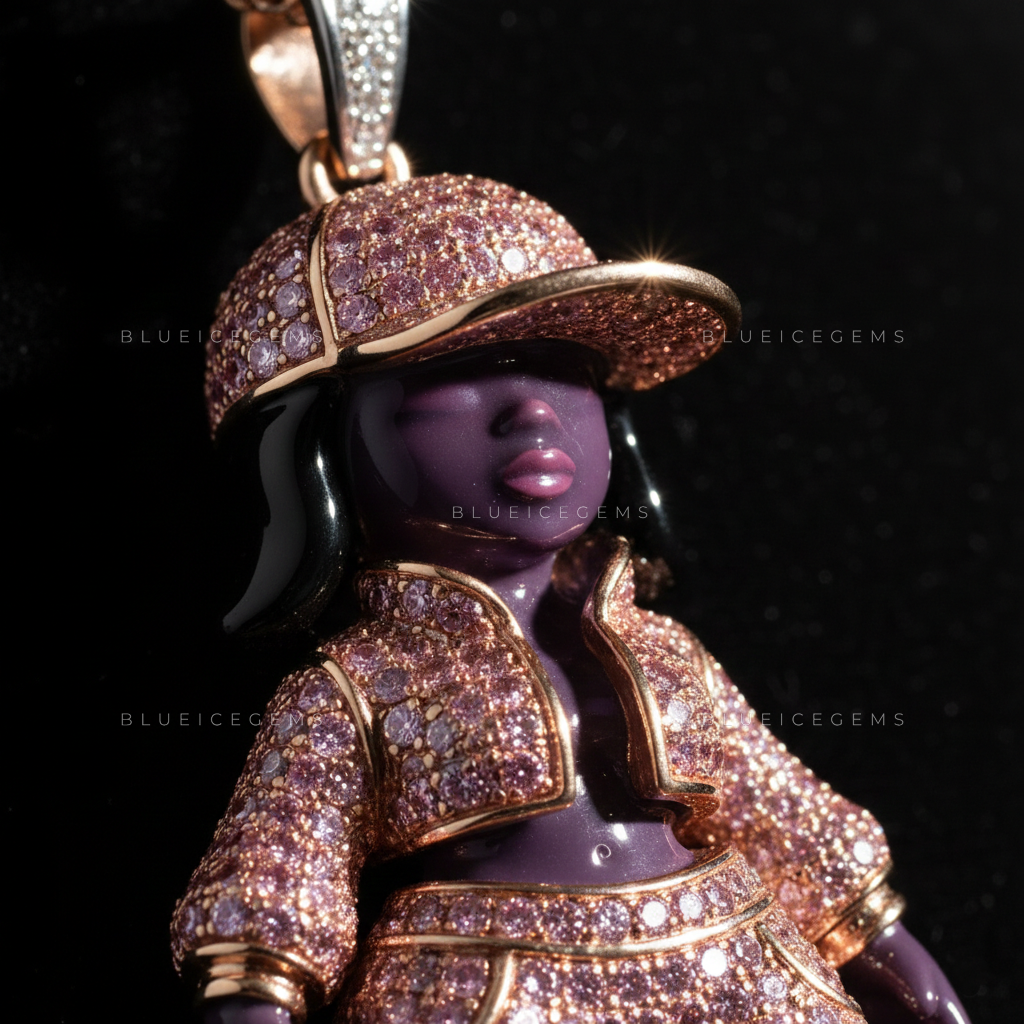The "Plum Streetwear" Figurine: 3D Animated Sculpt & Pink Diamond Sovereign