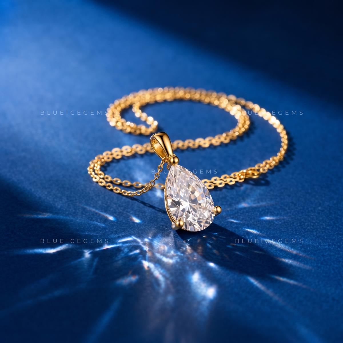 Pear Solitaire Diamond Pendant