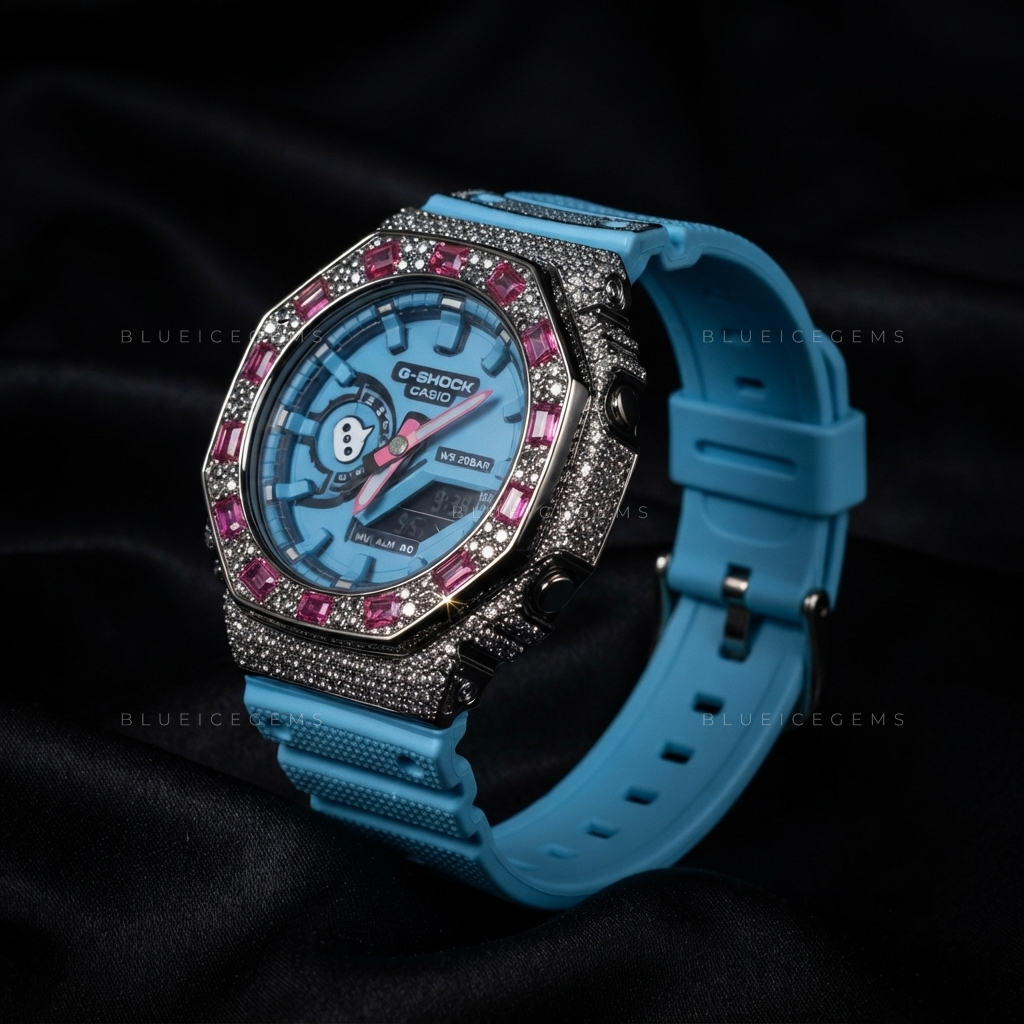 Obsidian Ruby Forge Bezel – VVS1 Black Moissanite