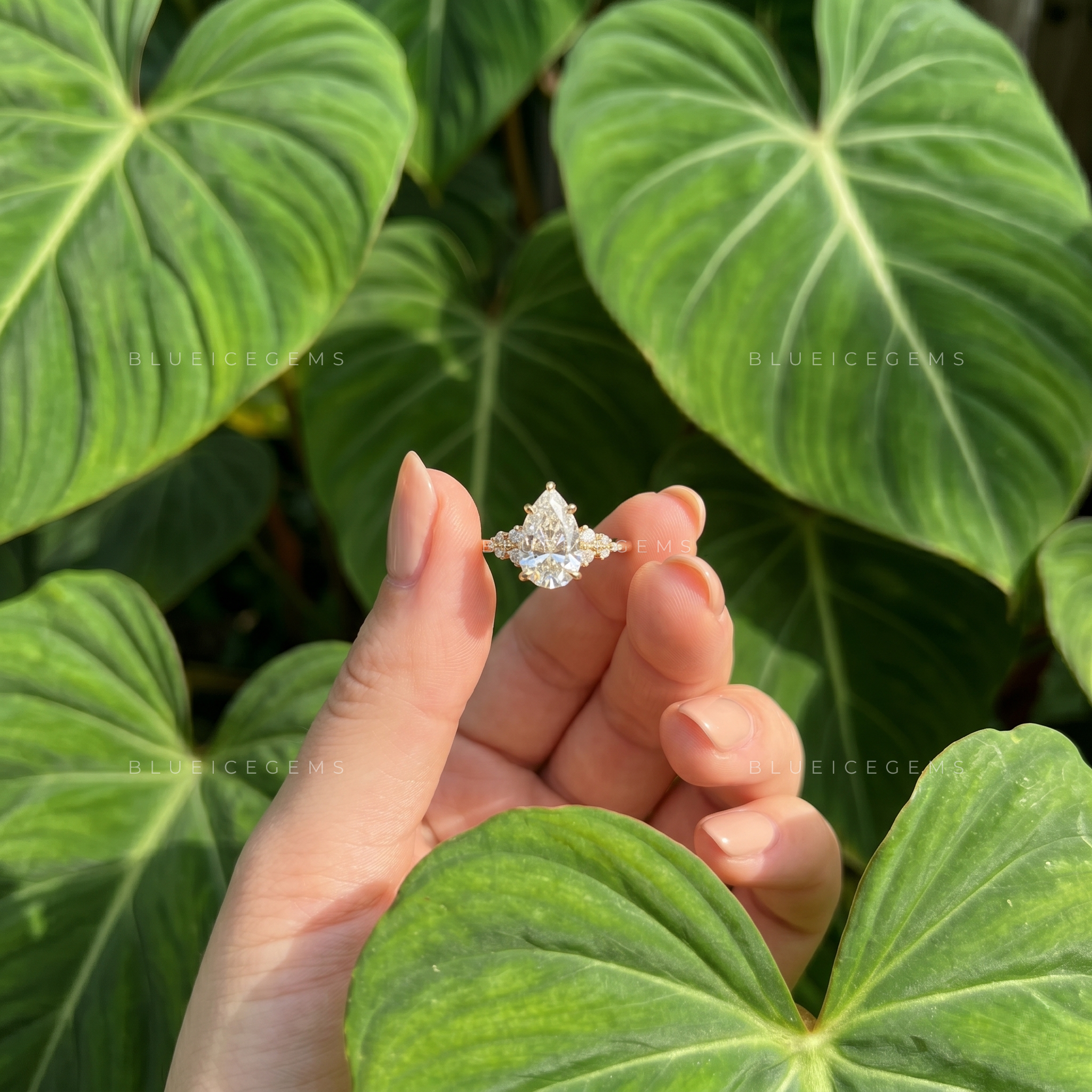 Serenade of Elegance Pear Cut Teardrop Engagement Ring