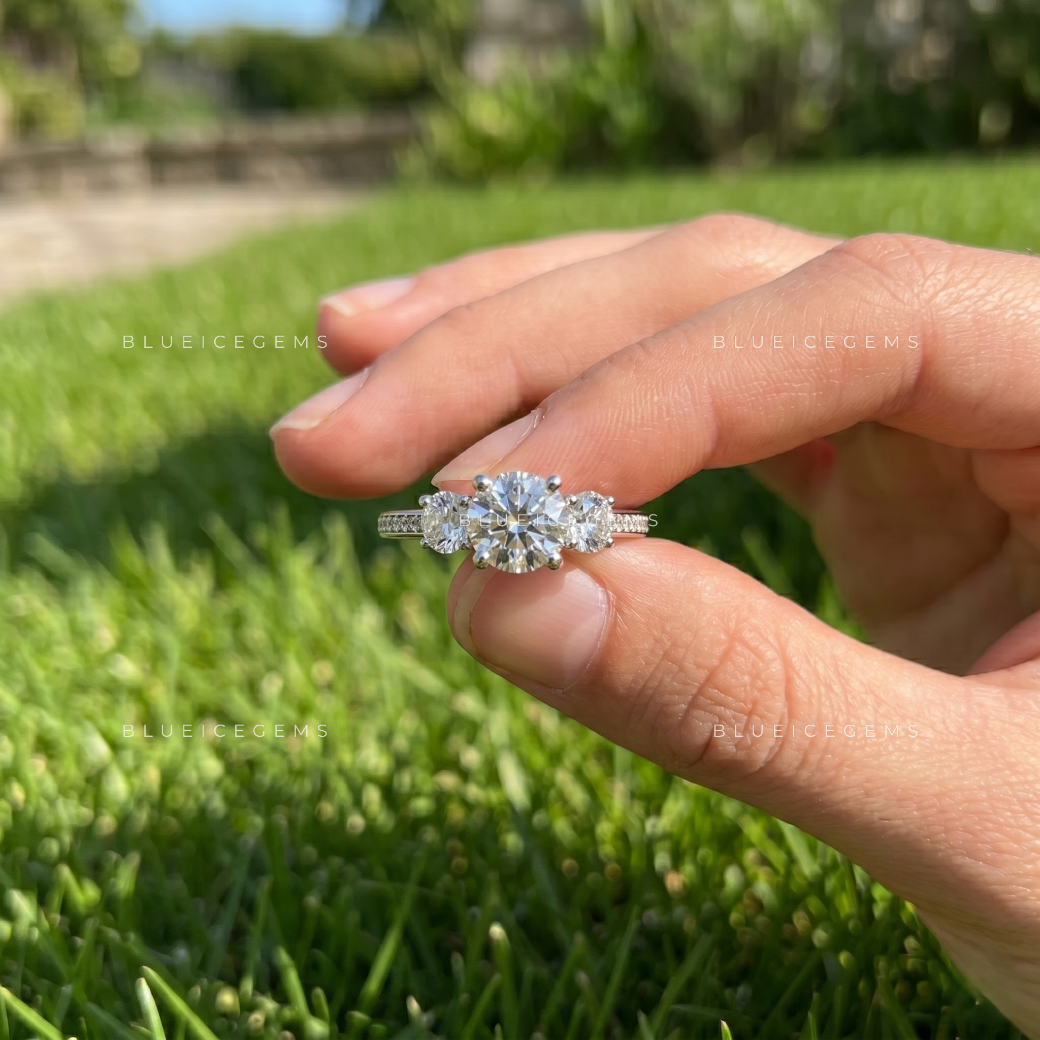 Infinite Sparkle Round Cut Multi-Stone Engagement Ring