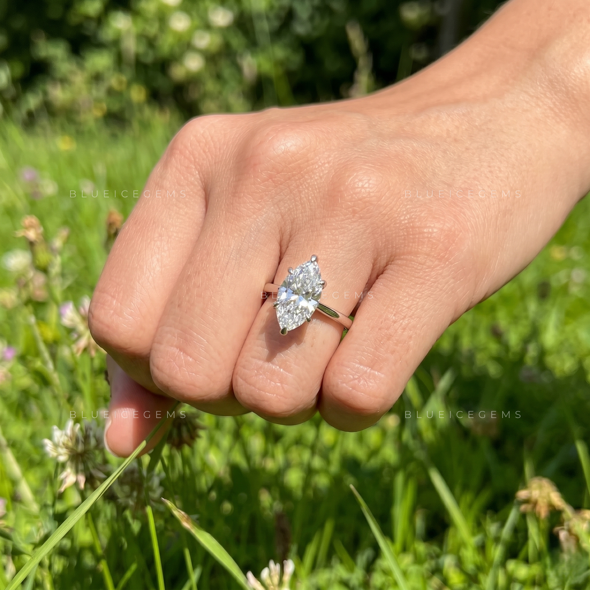 Vintage Allure Marquise Cut Classic Solitaire Engagement Ring