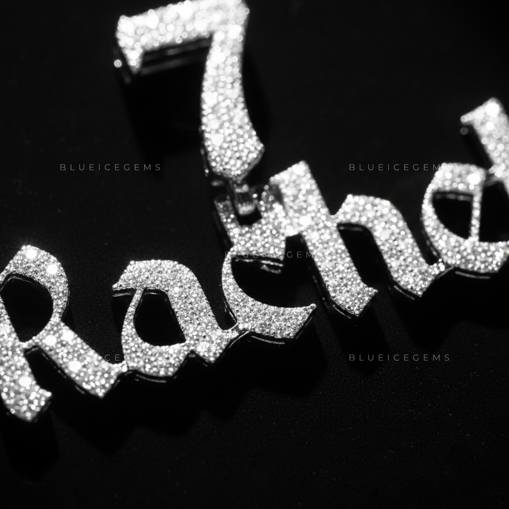 The "RACHEL 7" Sovereign: Old English Gothic script & Numerology Emblem Pendant