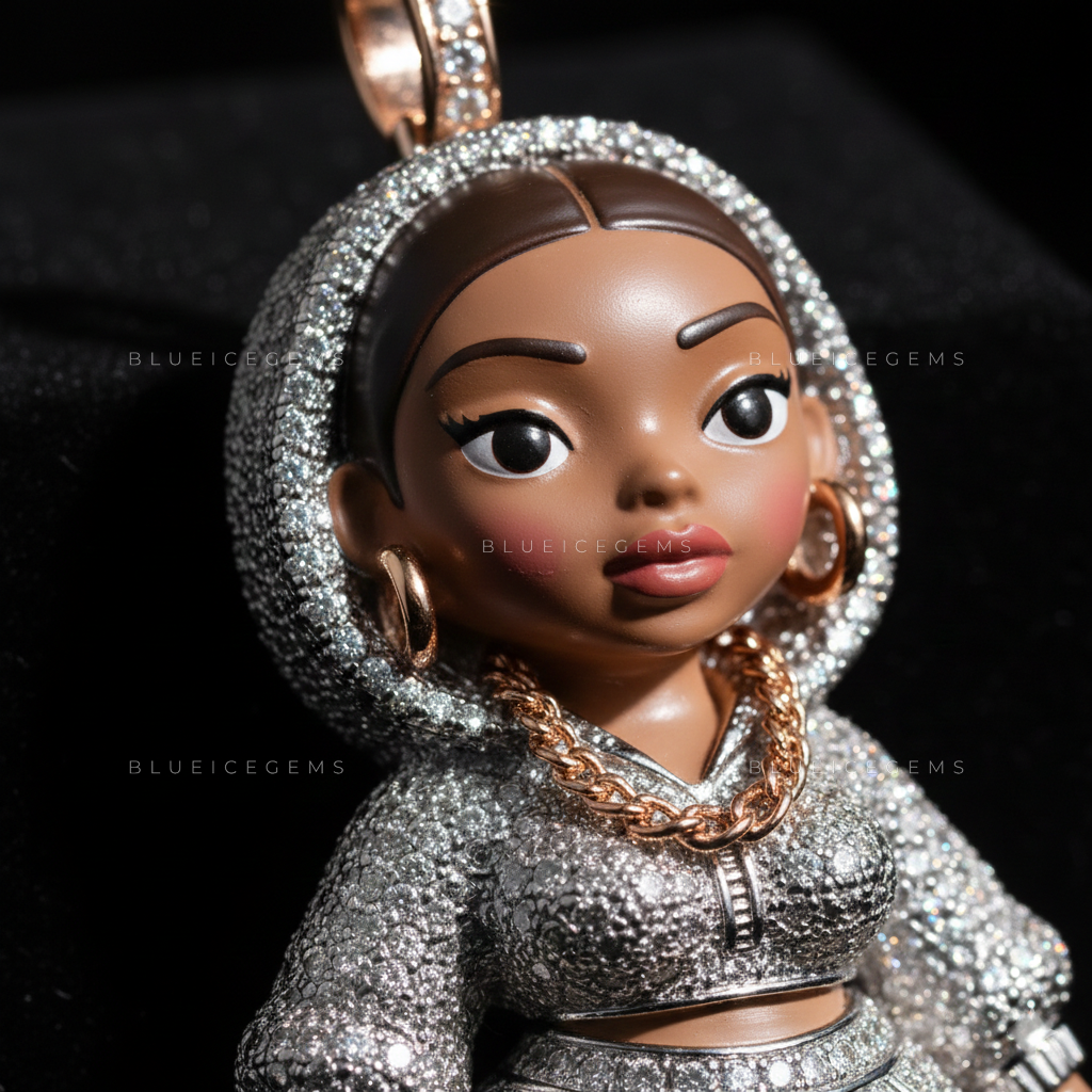 The "Urban Heiress" Figurine: 3D Animated Sculpt & Diamond-Velvet Sovereign