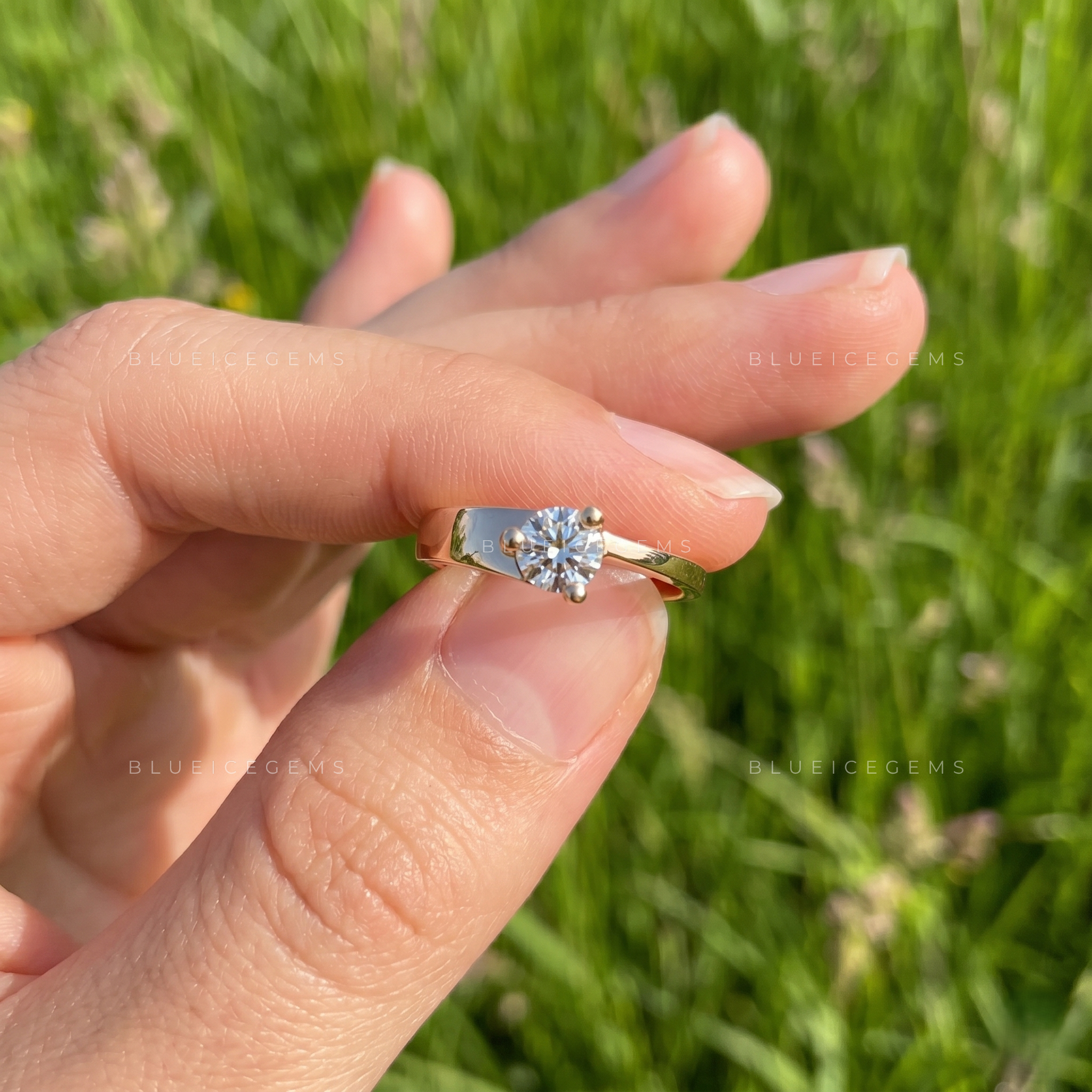 Infinite Promise Round Brilliant Cut Half Eternity Band