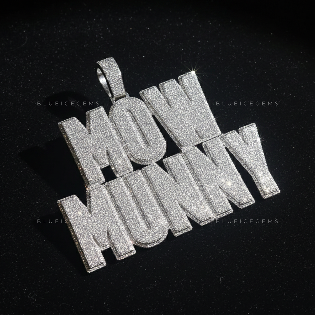 "MOW MUNNY" Two-Tier Custom Block Pendant