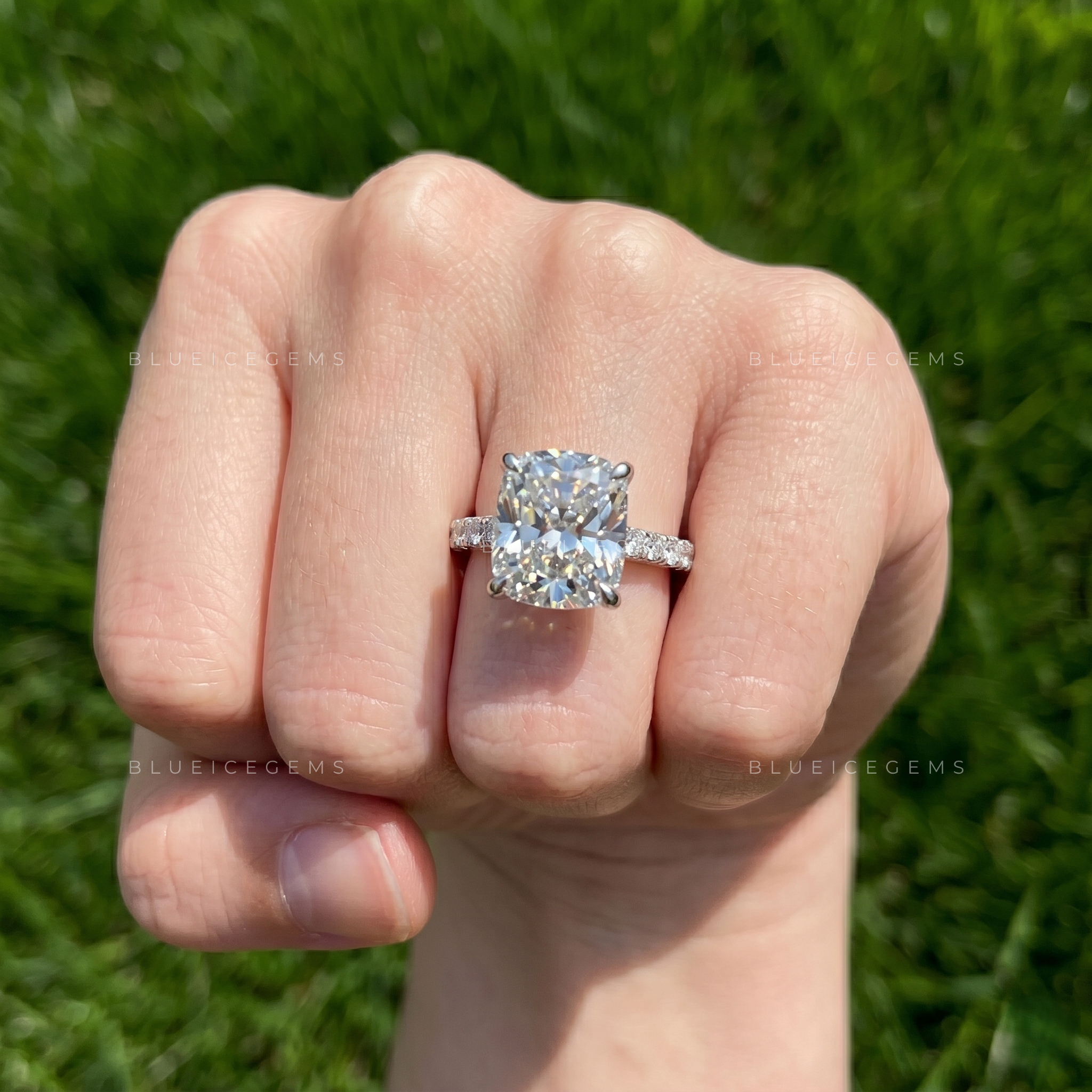 Heritage Cushion Brilliant Cut Ornate Anniversary Statement Treasure Ring
