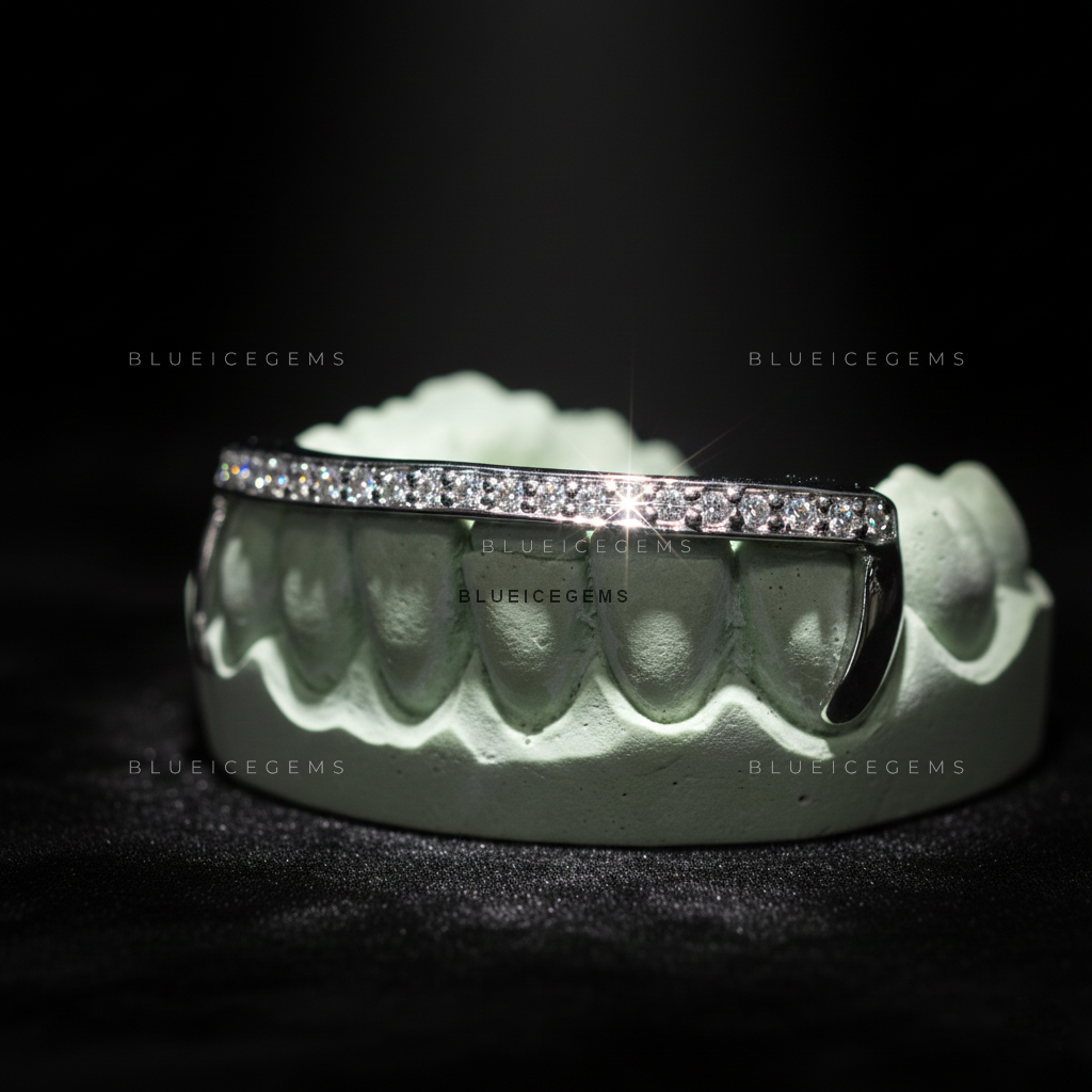 Silver Horizon Diamond Bridge Grillz