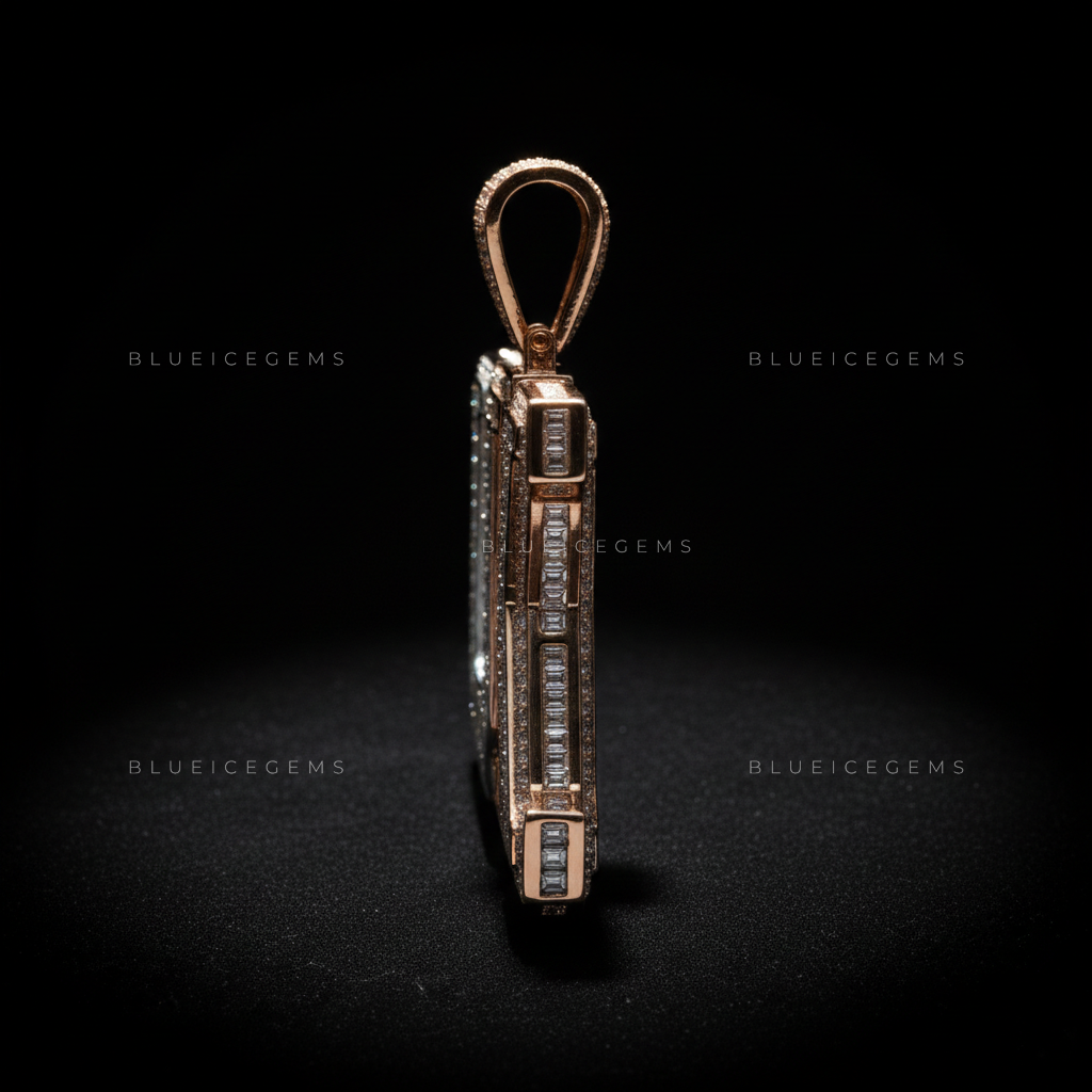 The "UK" Collegiate Sovereign: Baguette-Fusion Block & Two-Tone Industrial Pendant