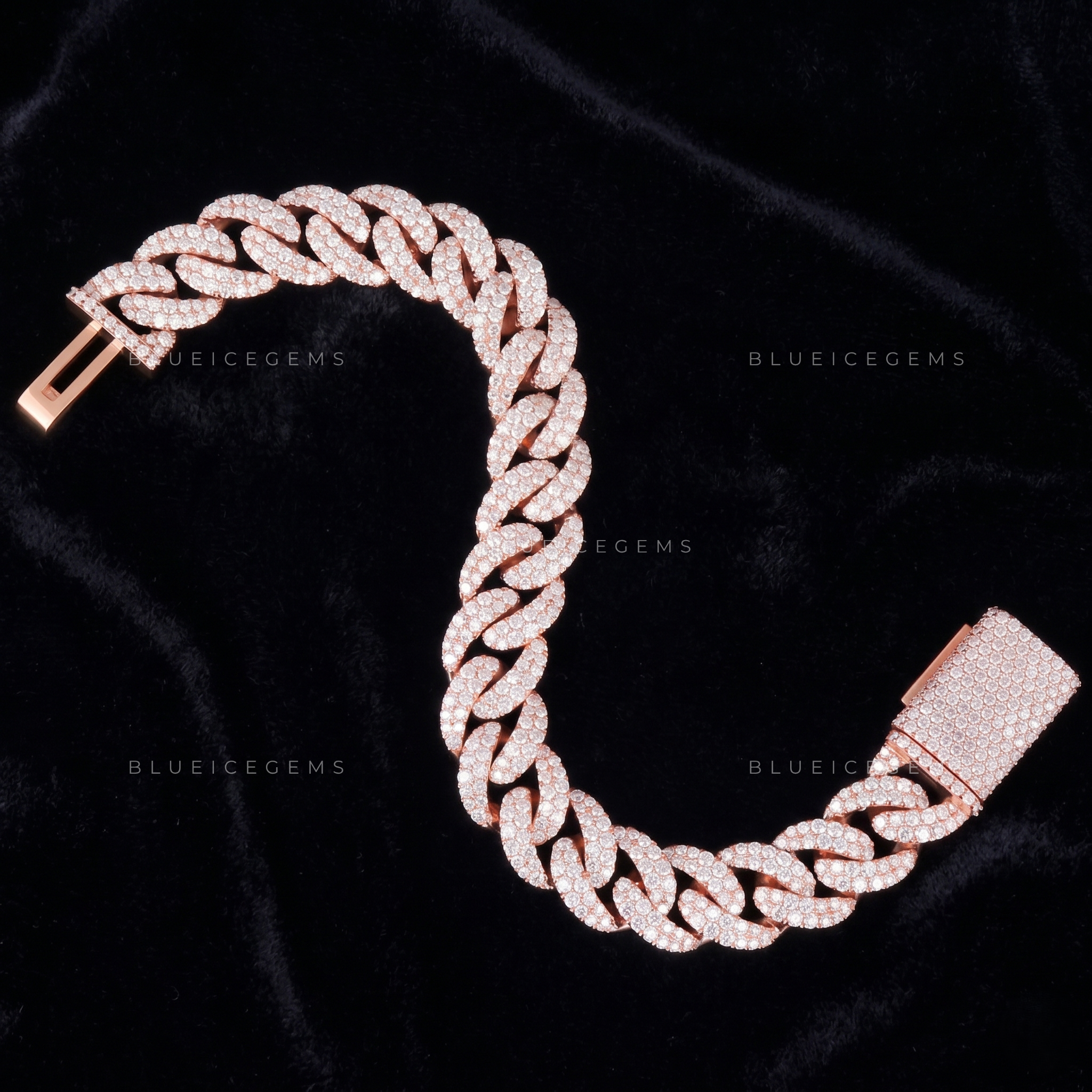 Rose Lustre Heavyweight Iced Miami Cuban Statement