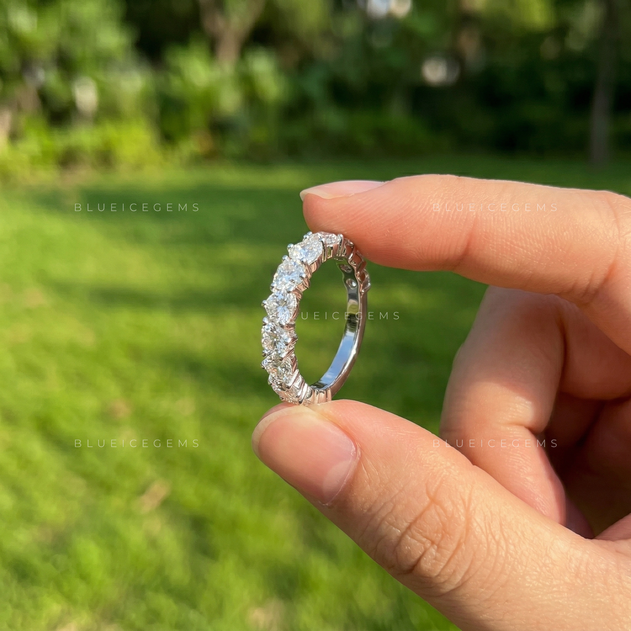 Eternal Devotion Heart Cut Lab-Grown Diamond Eternity Band