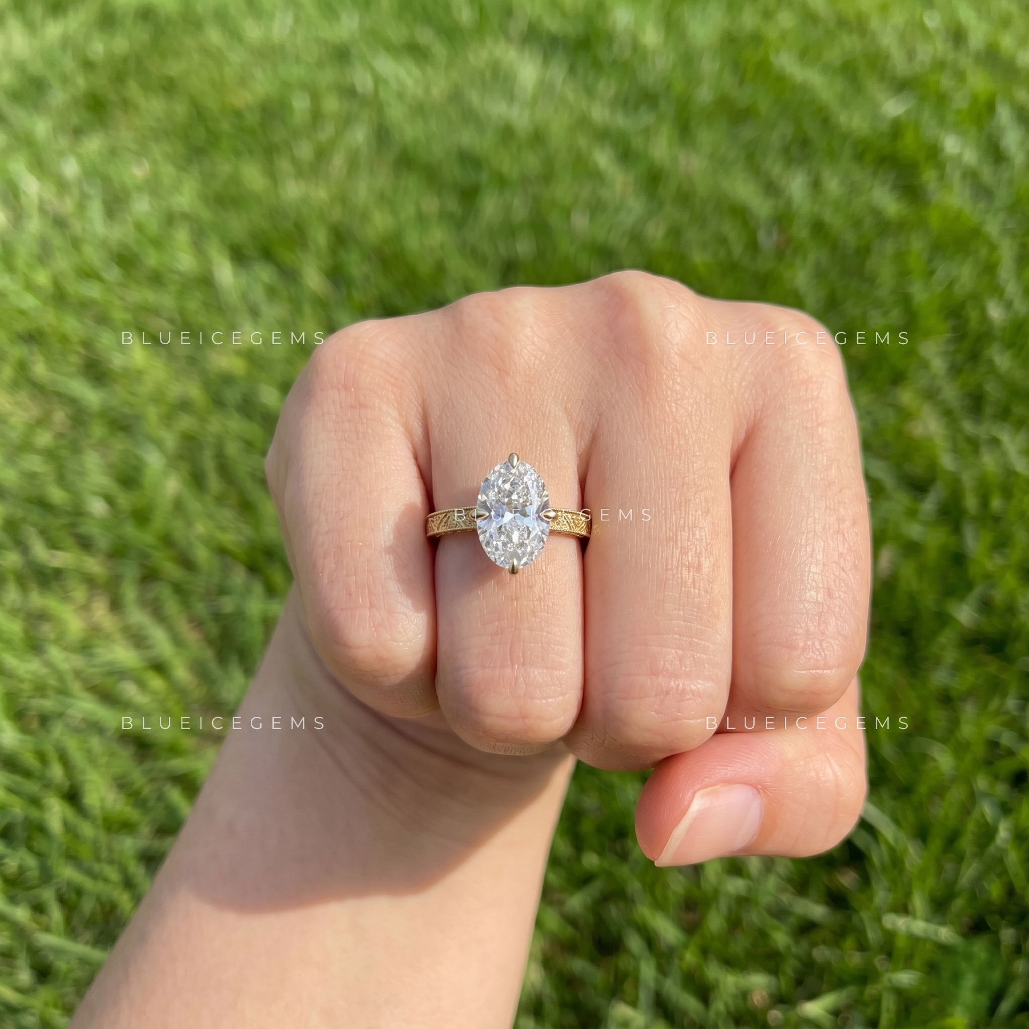 Ethereal Filigree Oval Cut Hidden Halo Engagement Ring