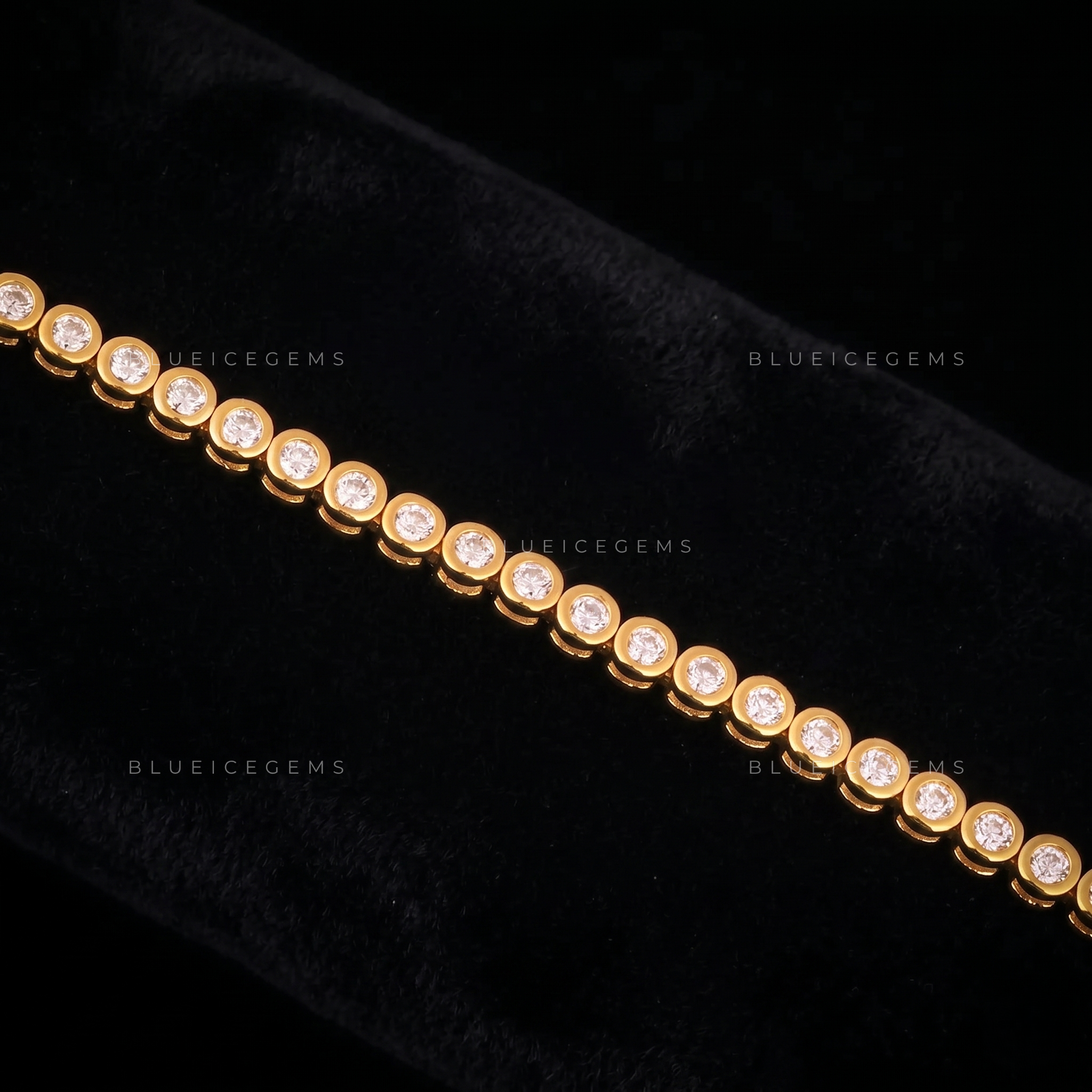 Golden Halo 5mm Bezel-Set Iced Tennis Masterpiece