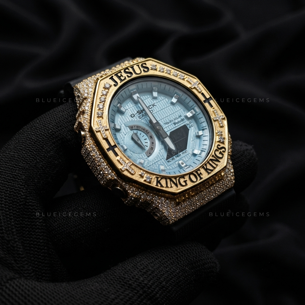 Kingdom Cross Royale Watch – 8.912 CT Moissanite