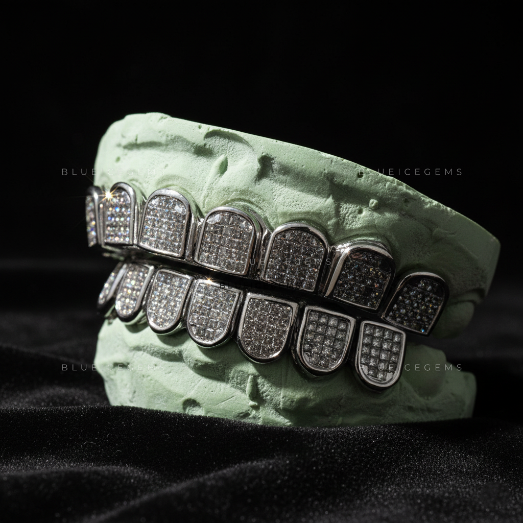 Glacier Peak Double-Row Diamond Grillz