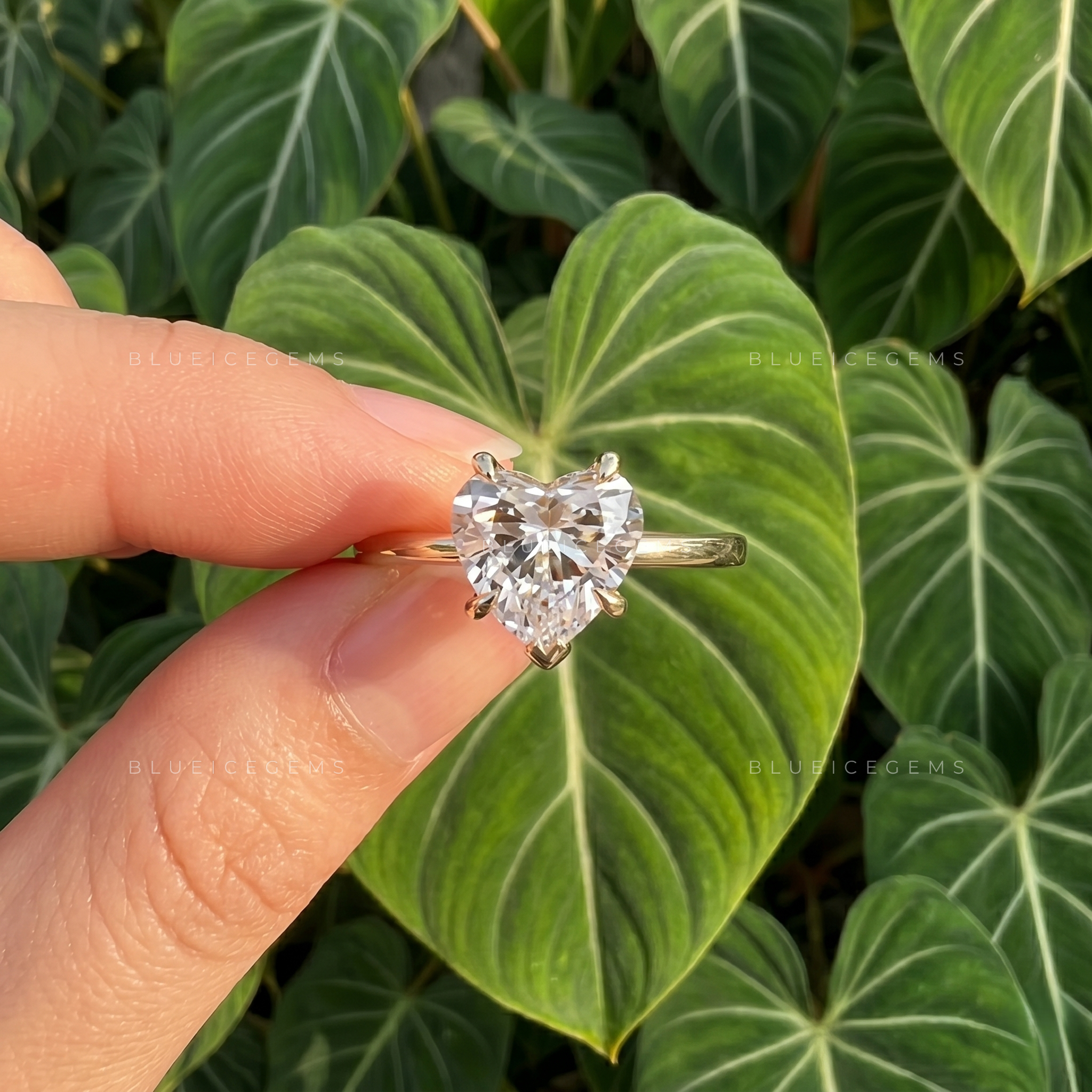 Pure Devotion Heart Cut Solitaire Engagement Ring
