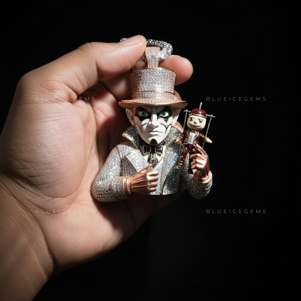 The Marionette Master: Rose Gold Top-Hat & Diamond-Inlay Puppeteer Sovereign