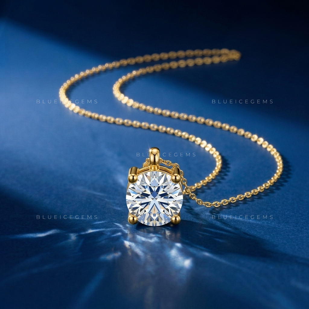 Round Solitaire Diamond Pendant
