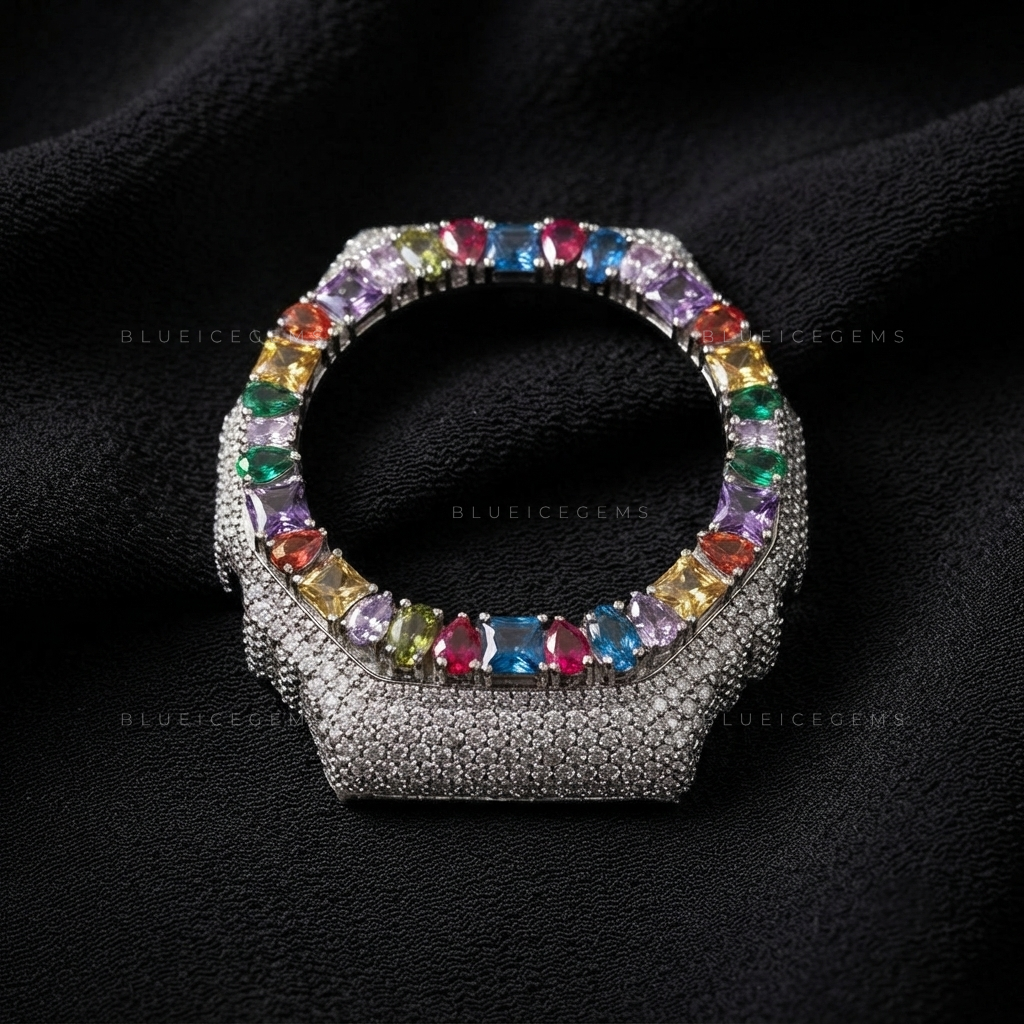 Spectrum Royale GA2100 Iced Bezel – 8.455 CT Moissanite
