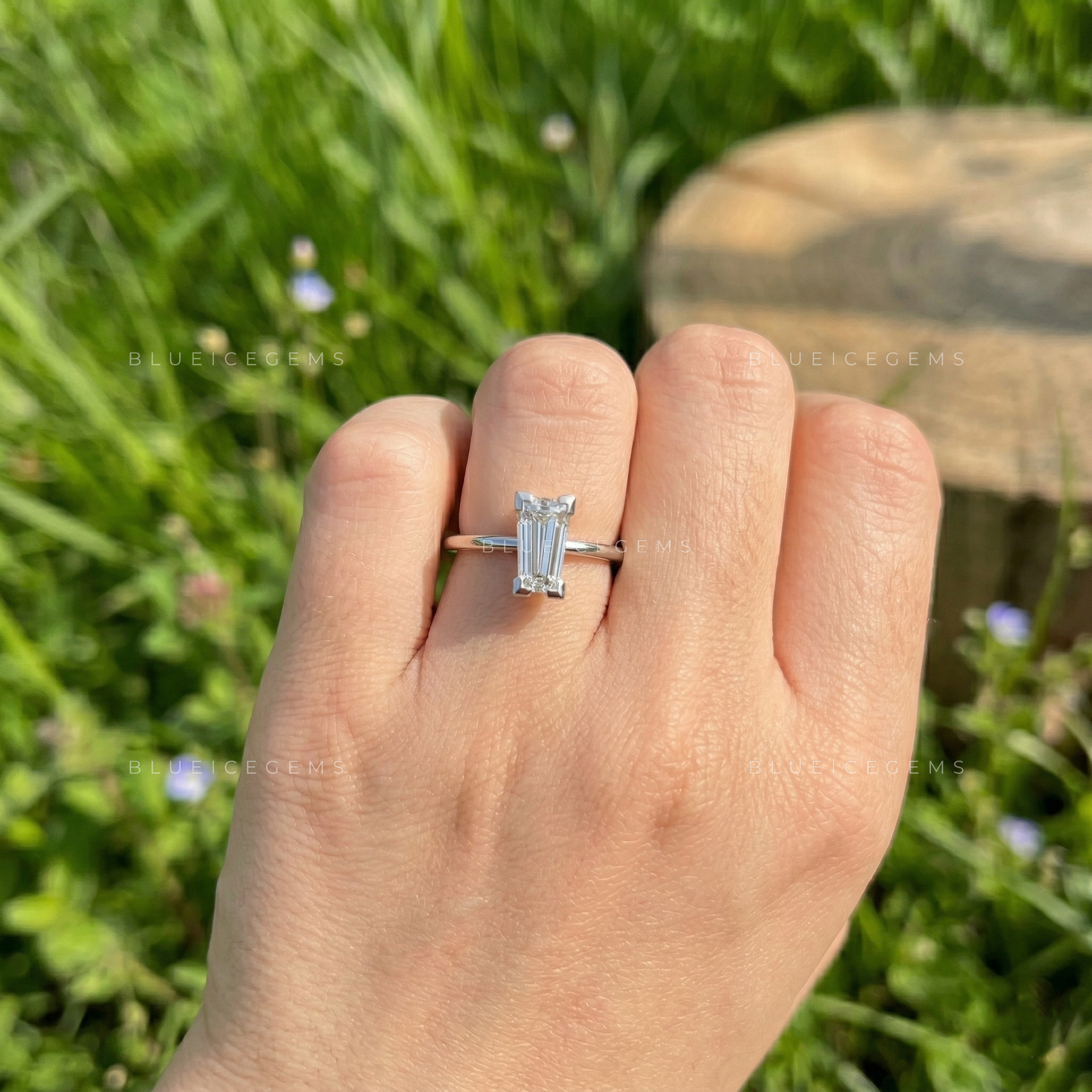 The "Urban Icon" Tapered Baguette: Boldly Architectural Solitaire