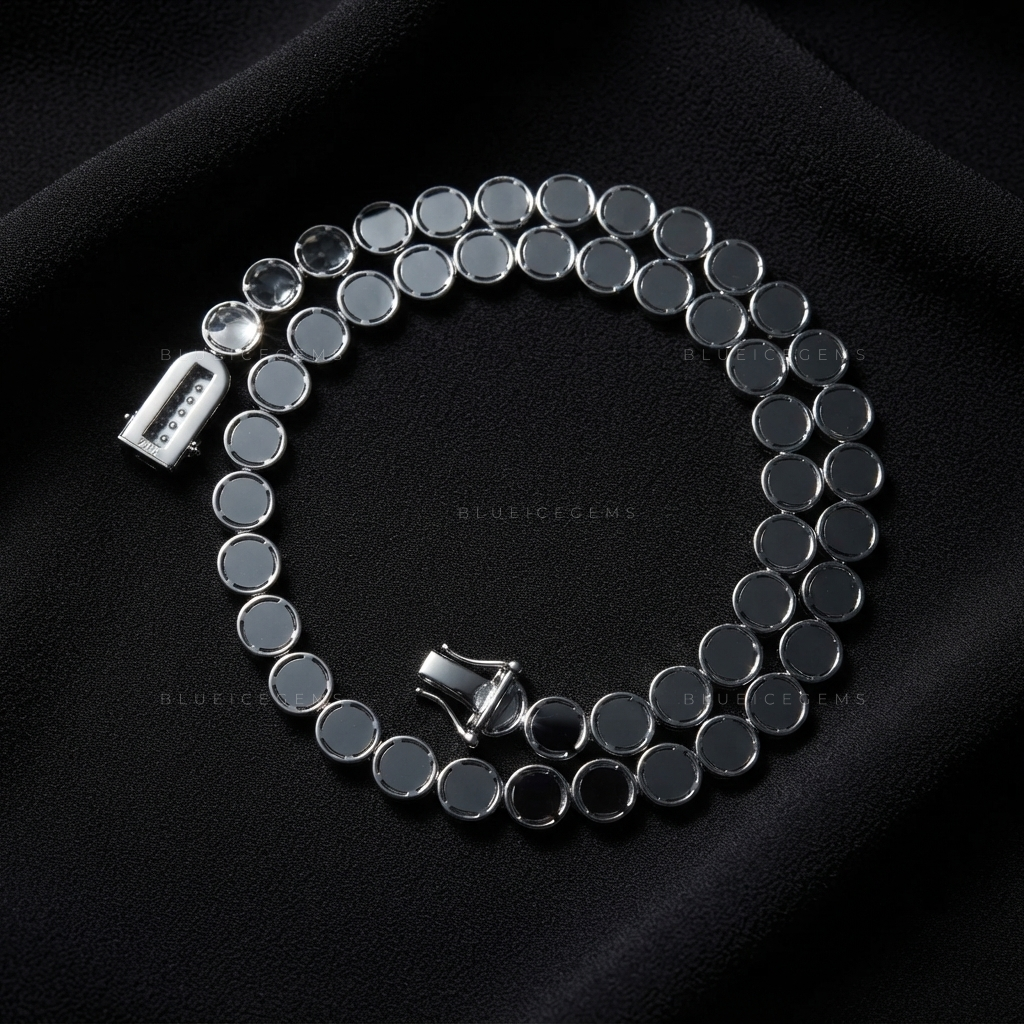 Radiant Halo Bezel Tennis Chain