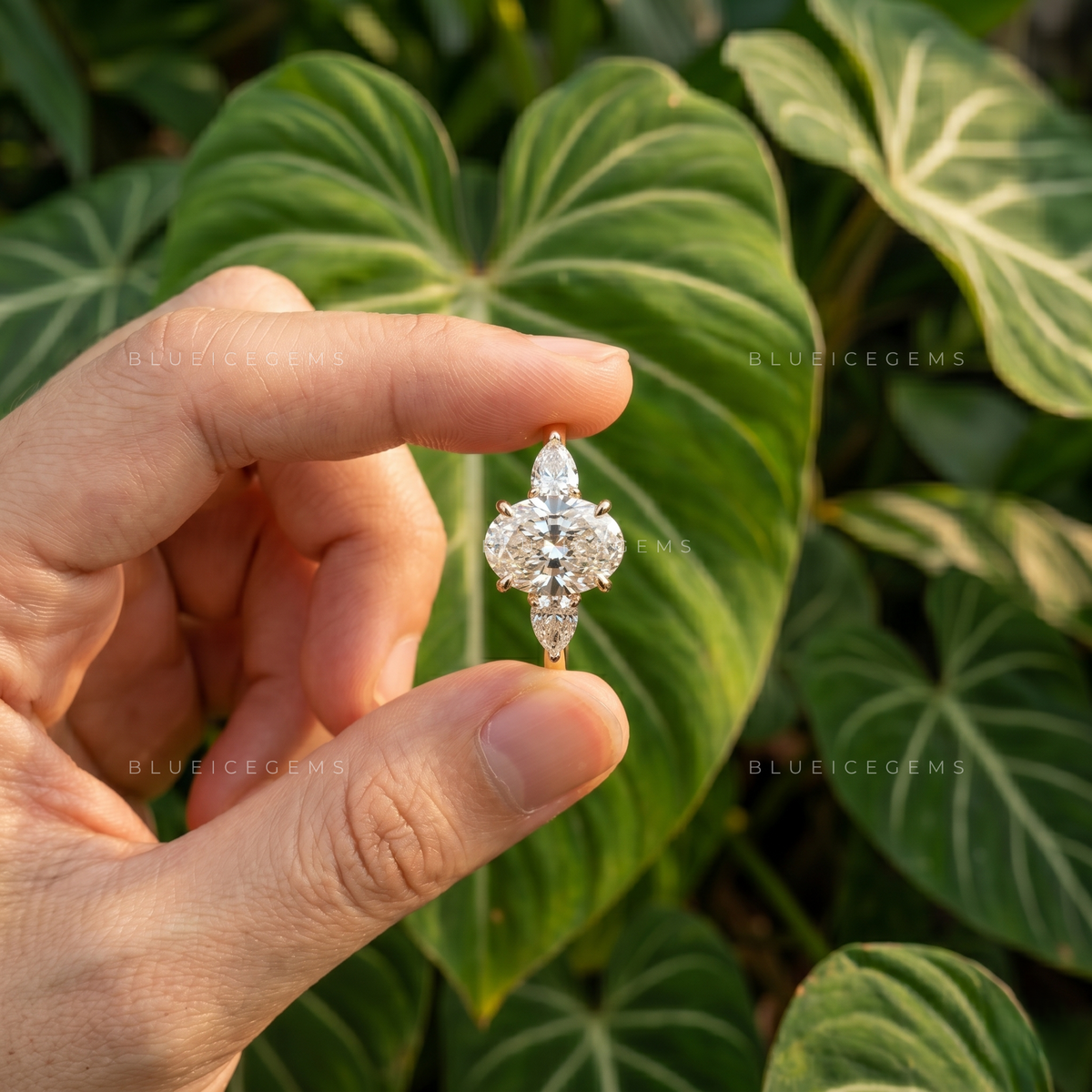 Eternal Horizon Oval Cut Three-Stone Trilogy Engagement Ring