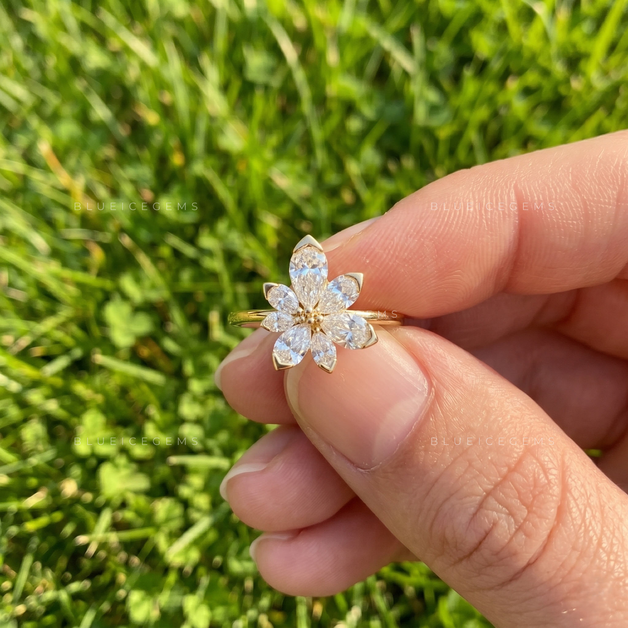 The "Ethereal Bloom" Pear Cluster: A Romantic Floral Statement