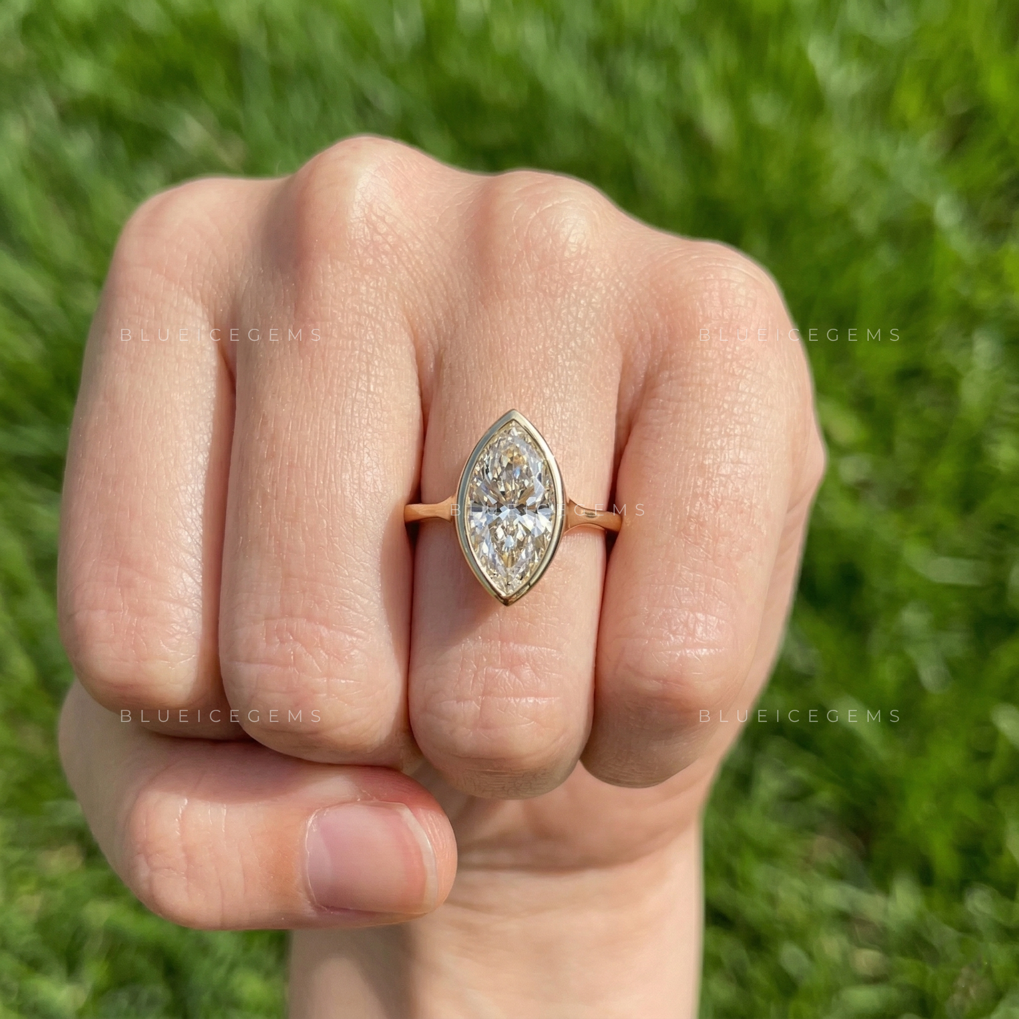 Regal Silhouette Marquise Cut Solitaire Ring