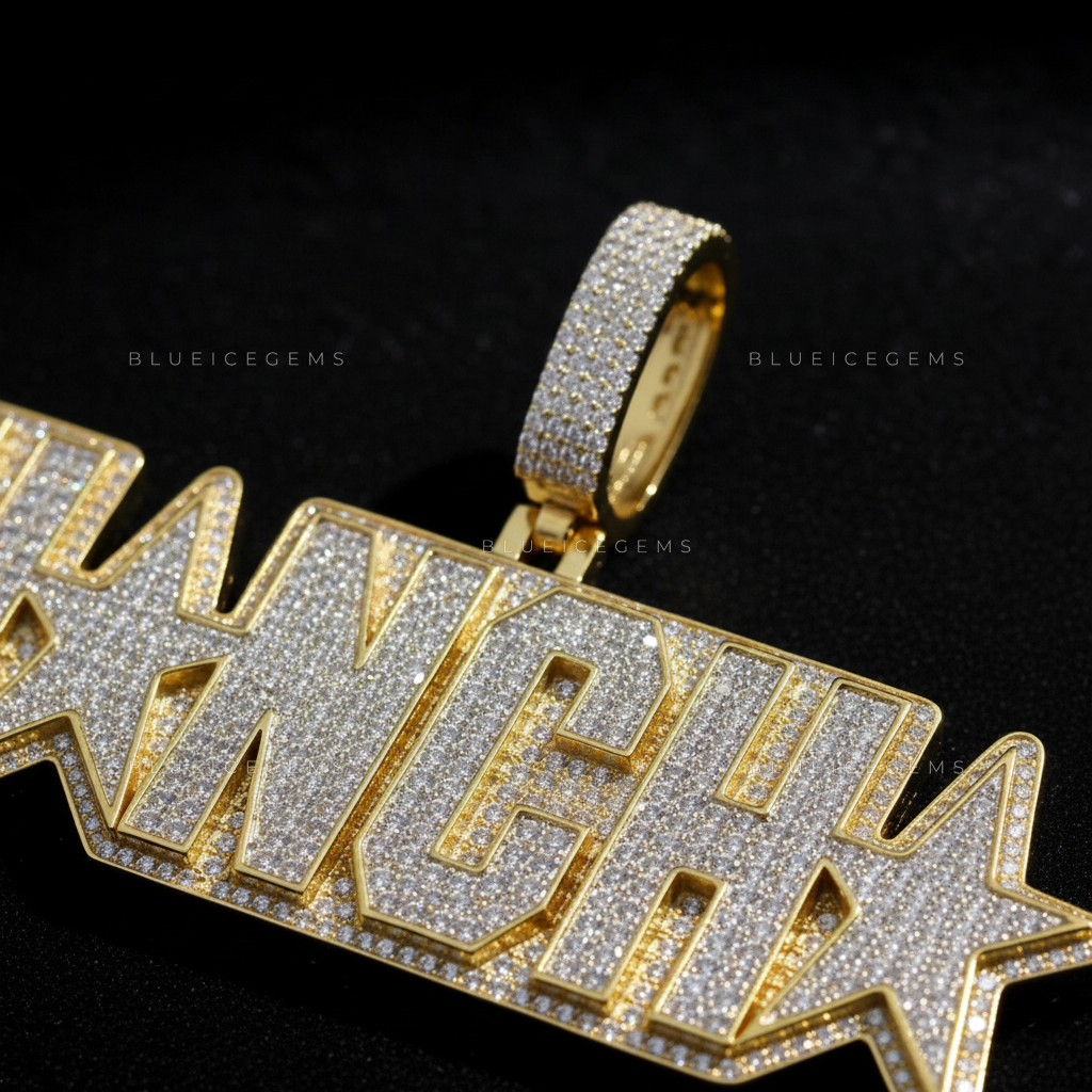 The "HANCHA" Stellar Block: Bold Architectural Lettering & Star-Infused Pendant