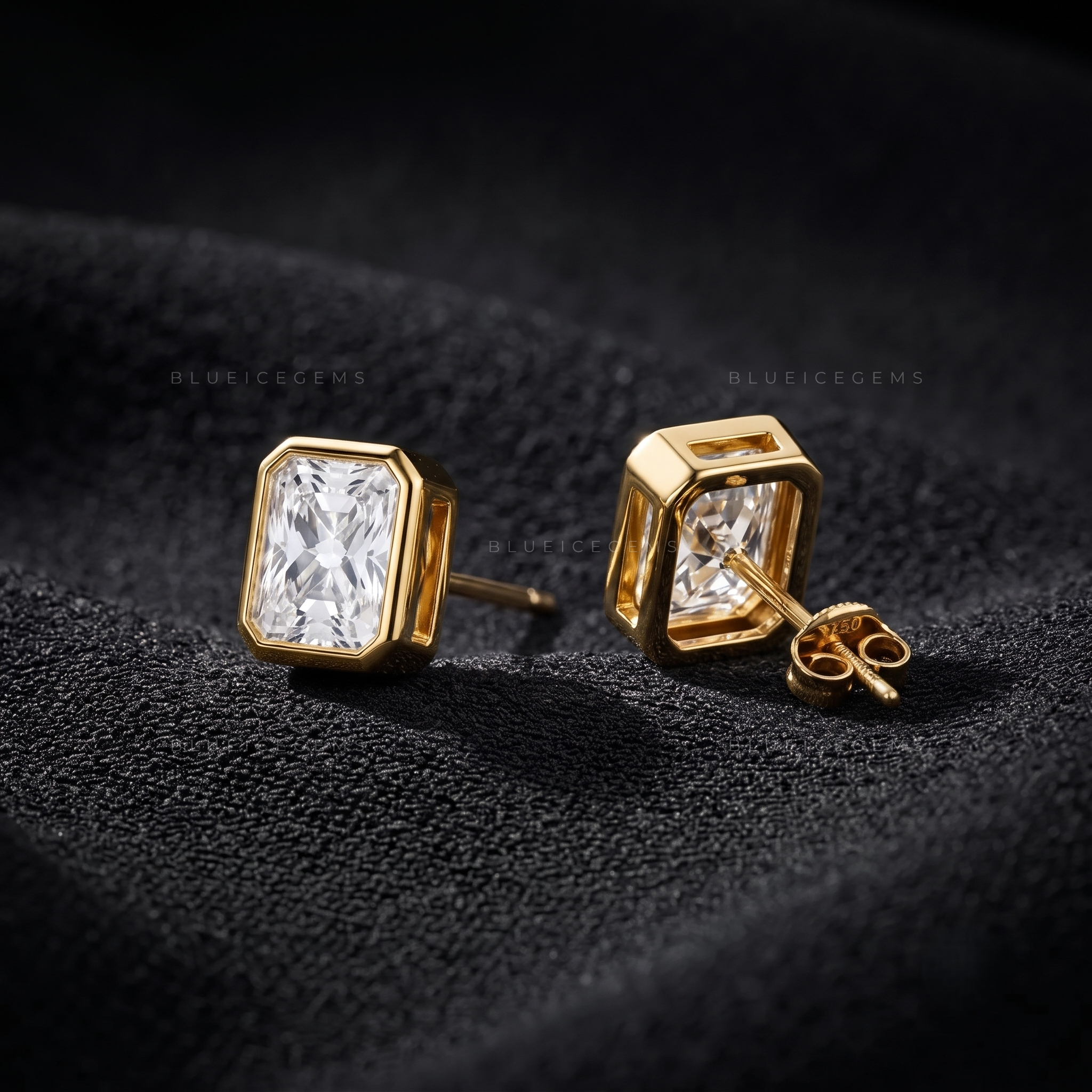 Aurelis Radiant-Cut Lab-Grown Diamond Stud Earrings