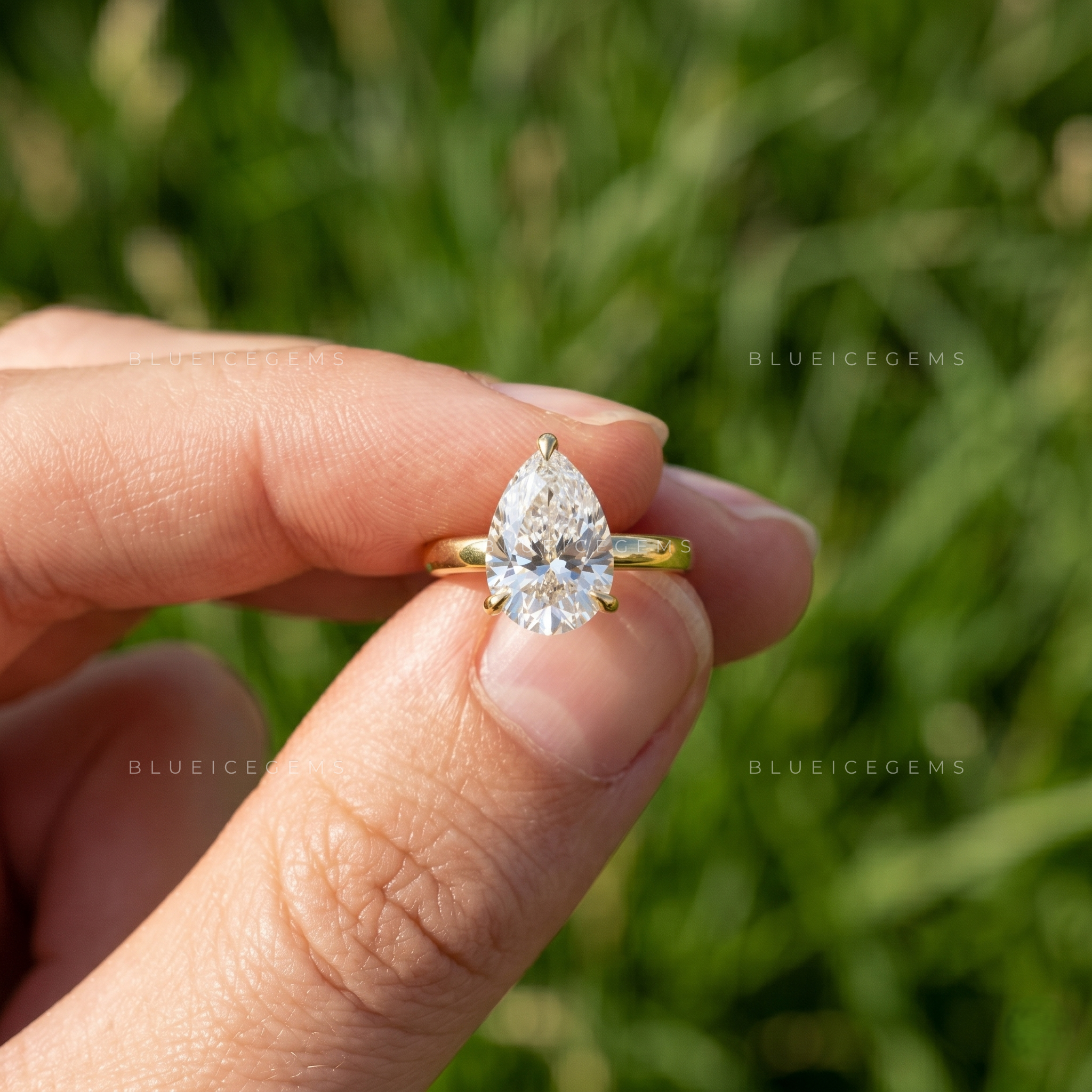 Timeless Grace Pear Cut Classic Silhouette Engagement Ring