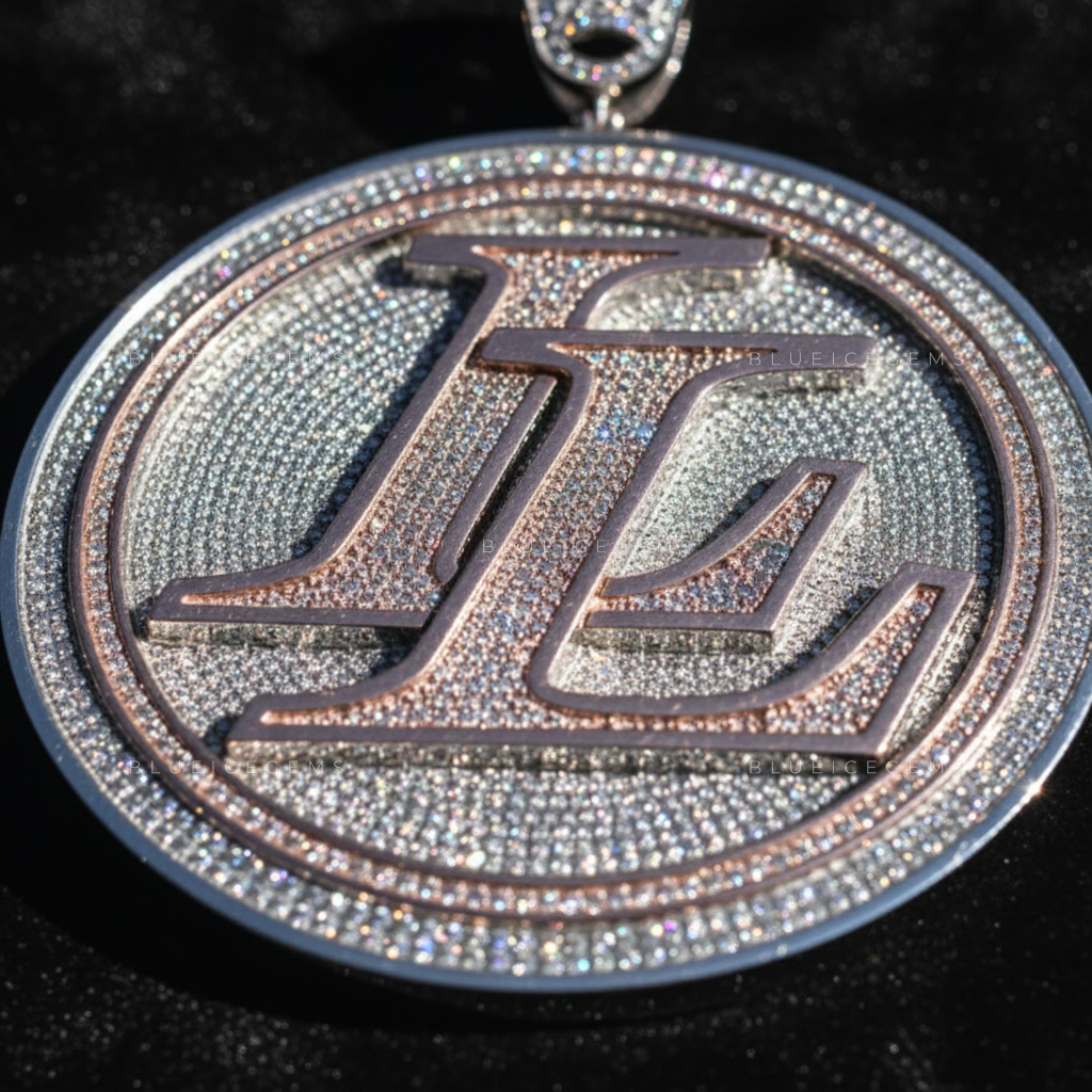The "LL" Medallion: Crown-Topped Circular Monogram & Rose Gold Halo Sovereign