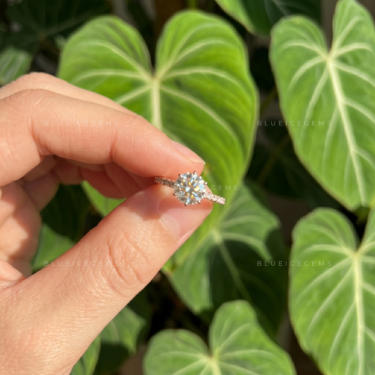 Infinite Glow Round Brilliant Cut Hidden Halo Engagement Ring