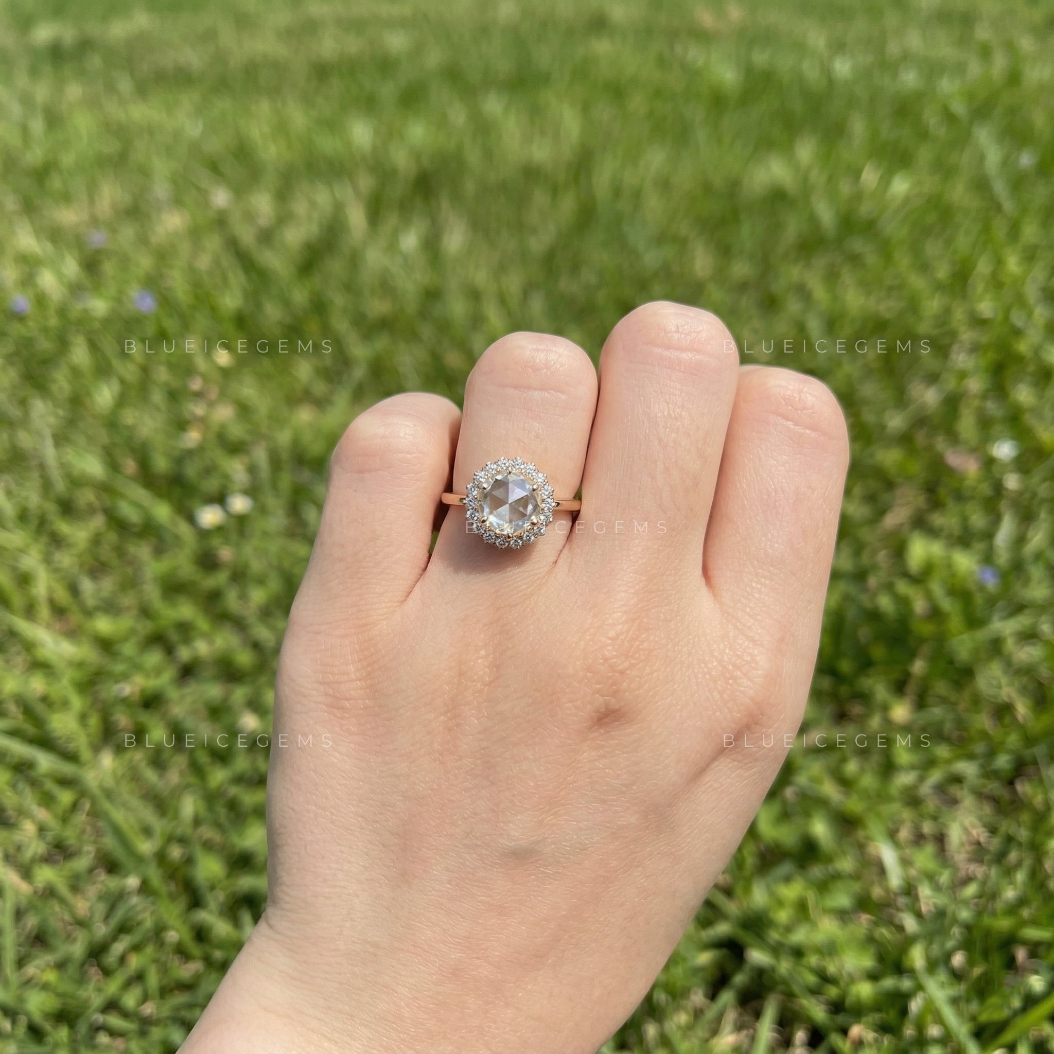 Ethereal Glow Round Rose Cut Halo Ring: The Ultimate Modern Heirloom