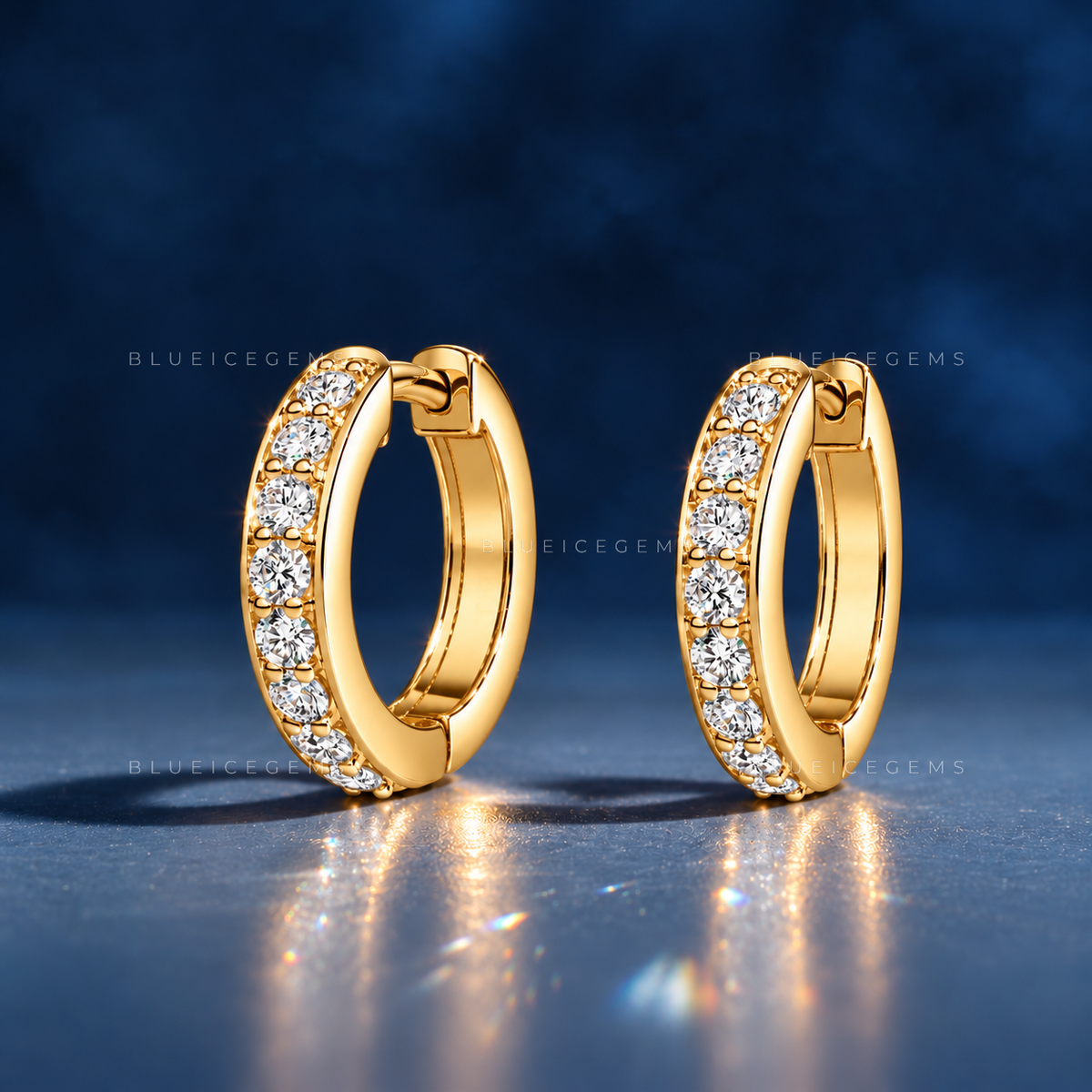 Classic Round Pavé Hoop Earrings