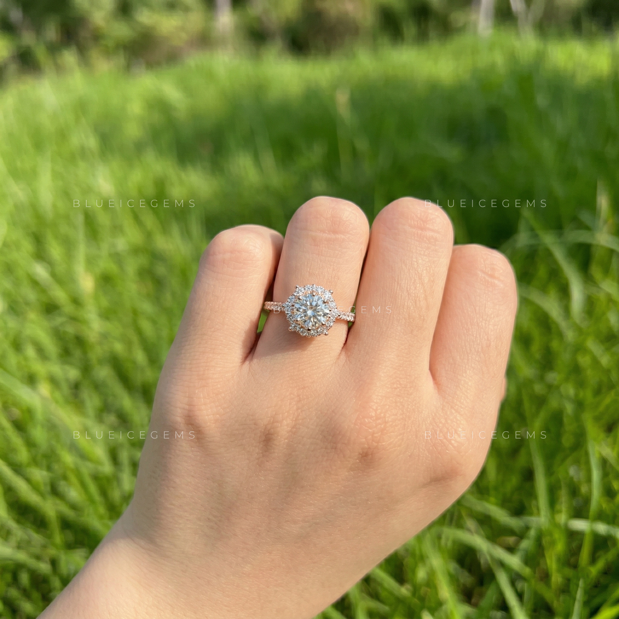 Velvet Radiance Cushion Cut Pavé Engagement Ring