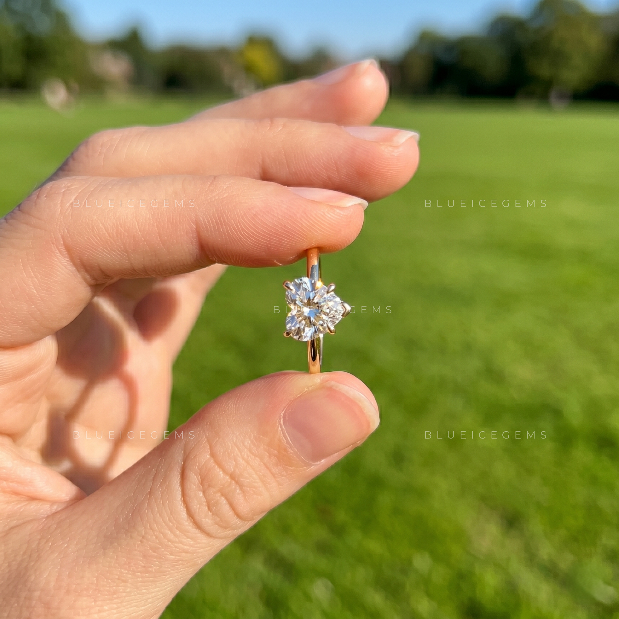 Romantic Heart Brilliant Cut Solitaire Statement Keepsake Ring
