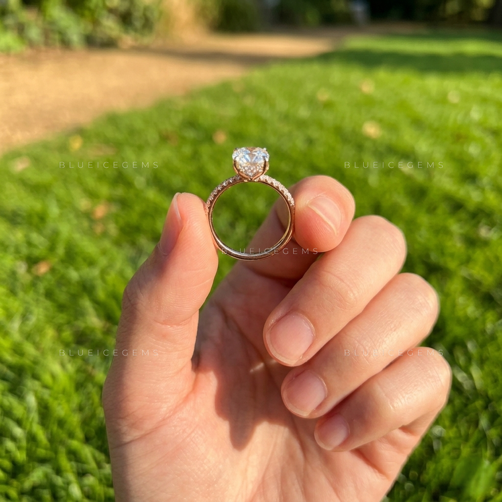 Regal Cushion Brilliant Cut Hidden Halo Artisan Engagement Ring