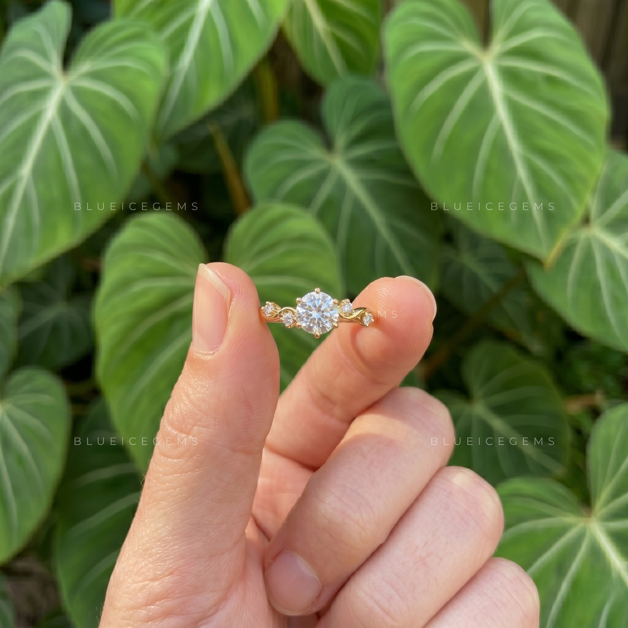Vintage Inspired Round Cut Delicate Diamond Engagement Ring