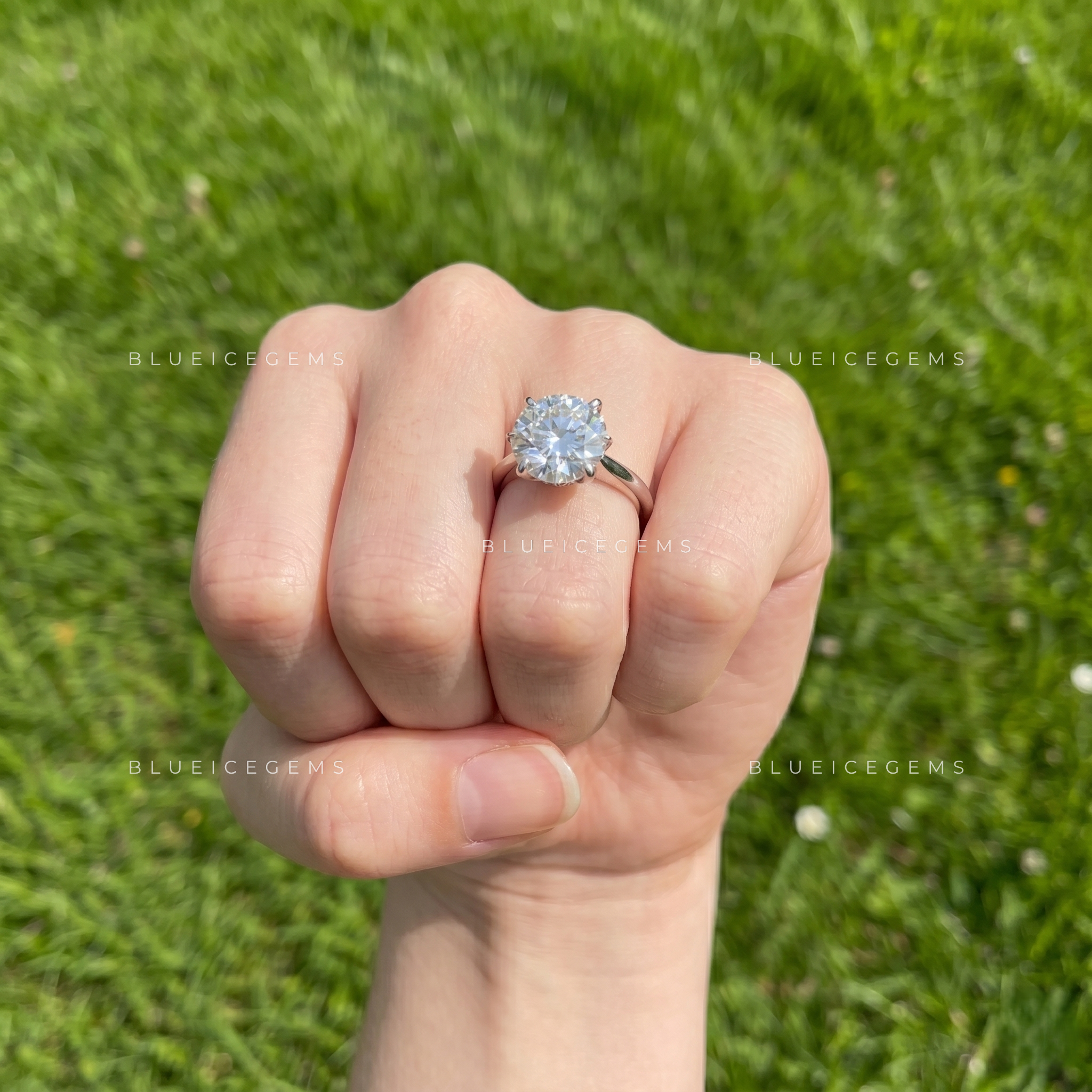 Serenade of Light Round Cut Accent Engagement Ring