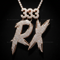 The "RX 333" Kinetic: Sharp Electric Script & Triple-Digit Crown Pendant