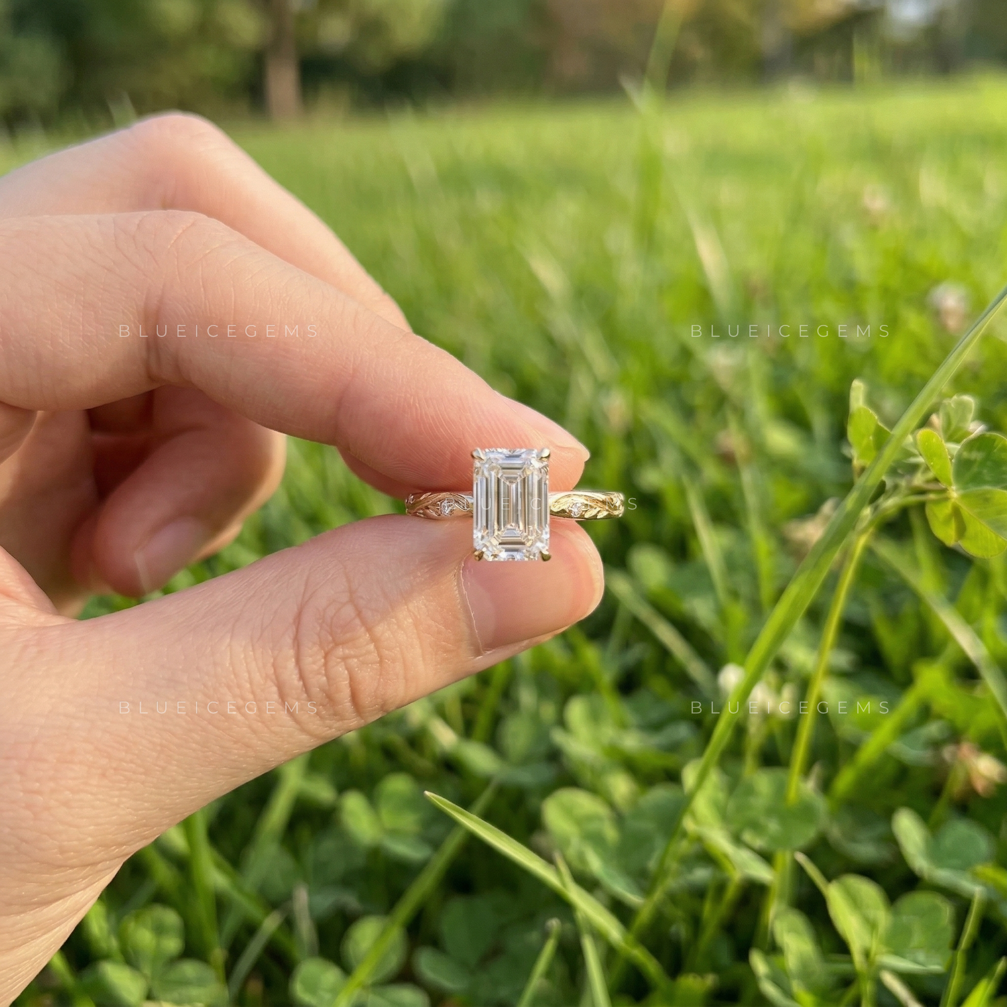 The "Vintage Glam" Emerald Cut Trio: Art Deco Vibes & Modern Edge