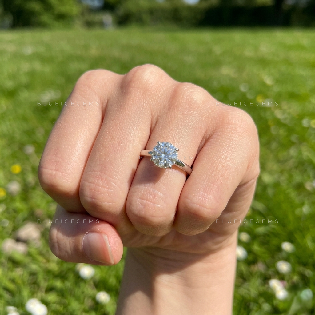 Round Brilliant Cut Hidden Halo Romantic Anniversary Treasure Ring