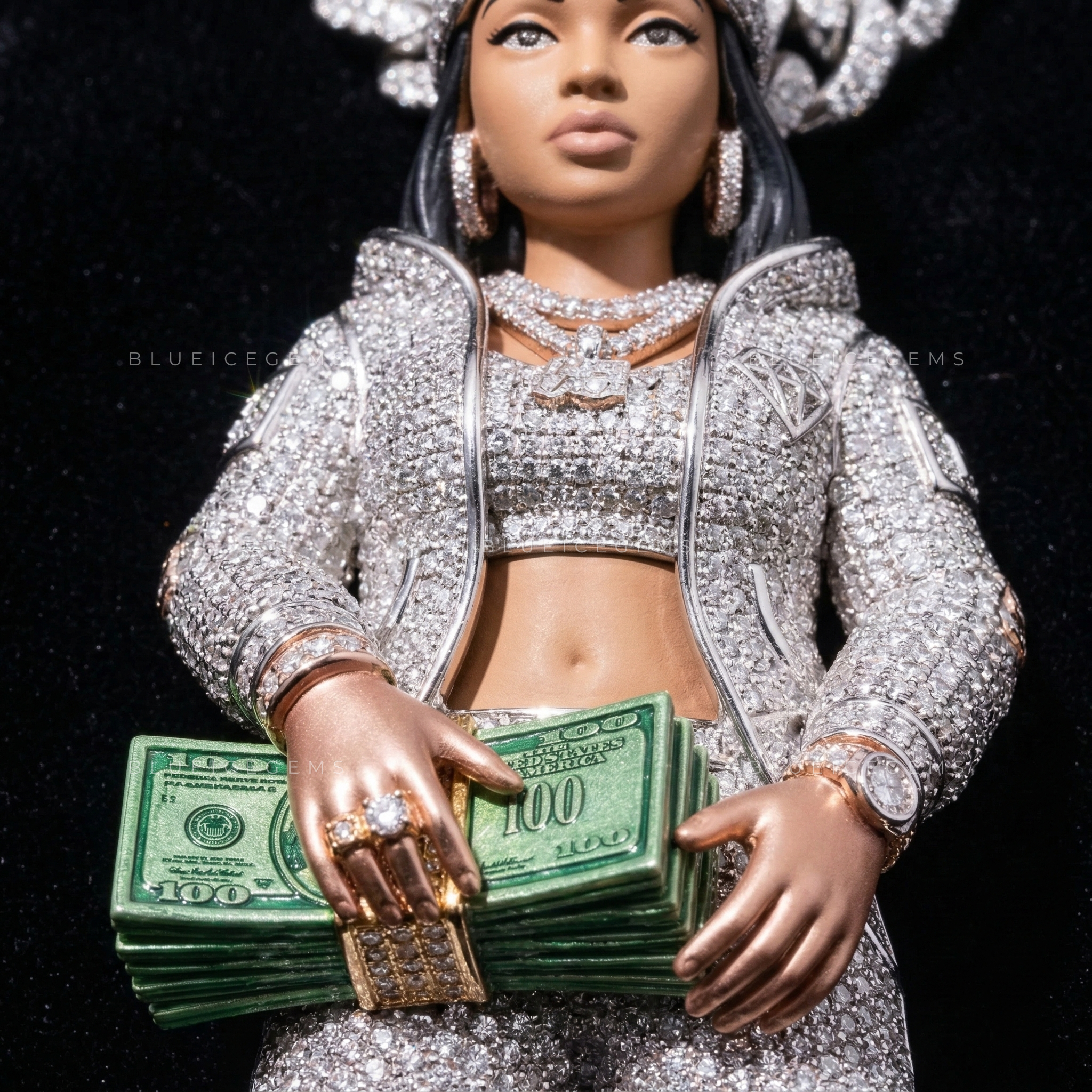 The "Paper Chase" Figurine: 3D Urban Icon & Cash-Stack Sovereign