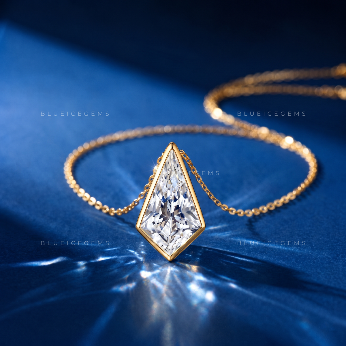 Kite Brilliant Cut Solitaire Diamond Pendant