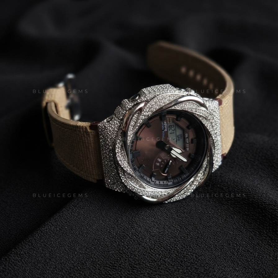 Fluid Noir Royale Watch – VVS Moissanite