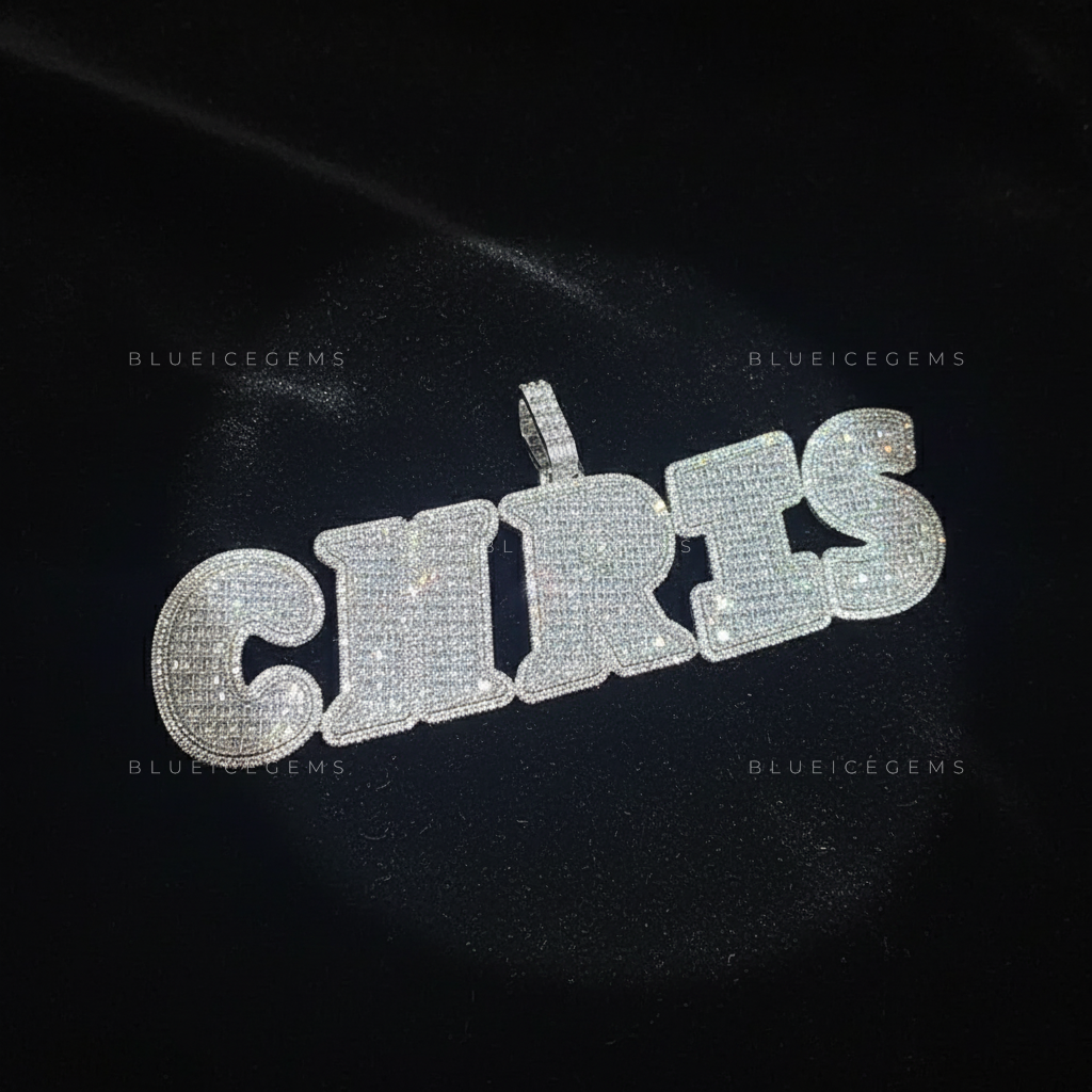 "CHRIS" Custom 3D Bubble Script Pendant