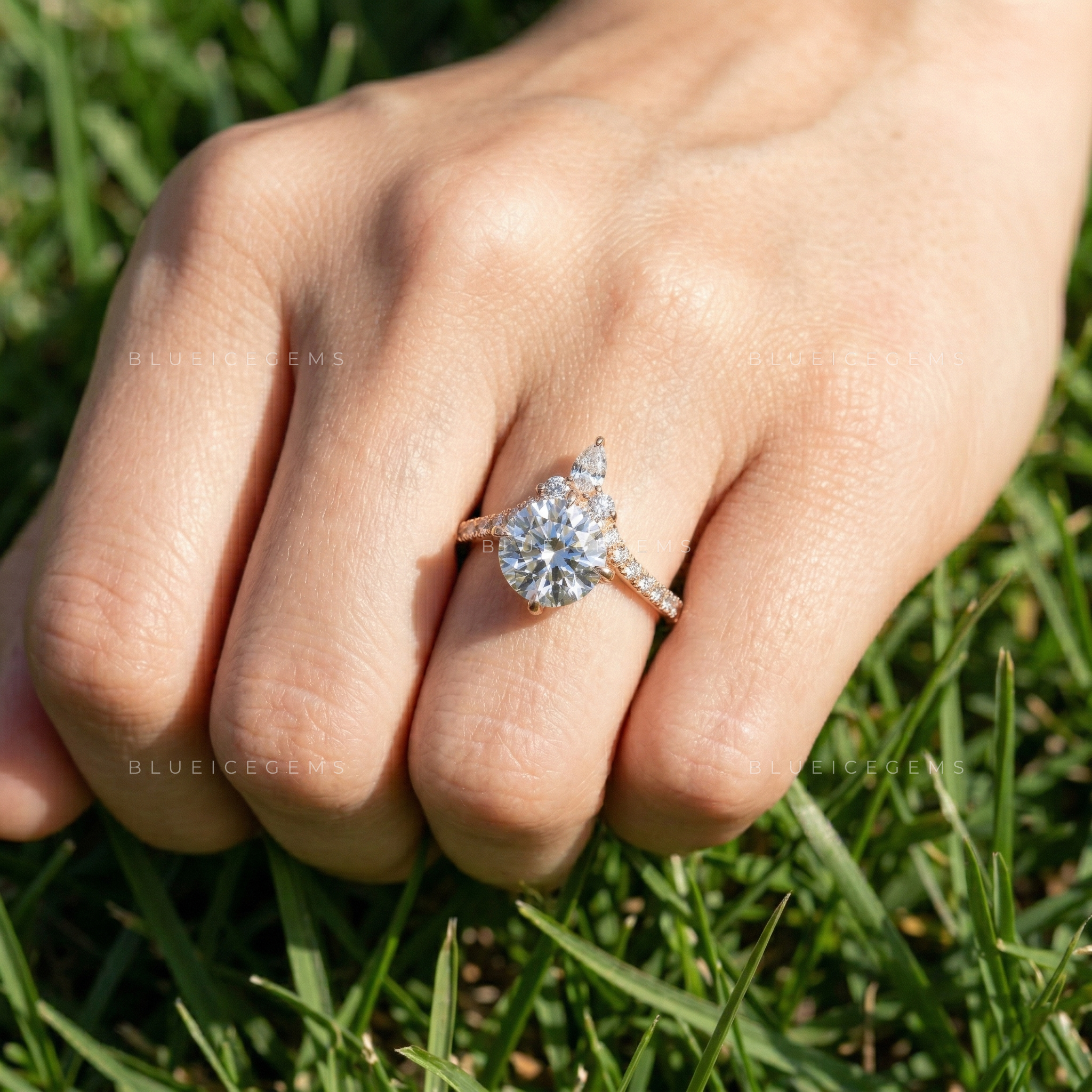 The "Nouveau" Chevron: A Dreamy Round Cut Statement Piece