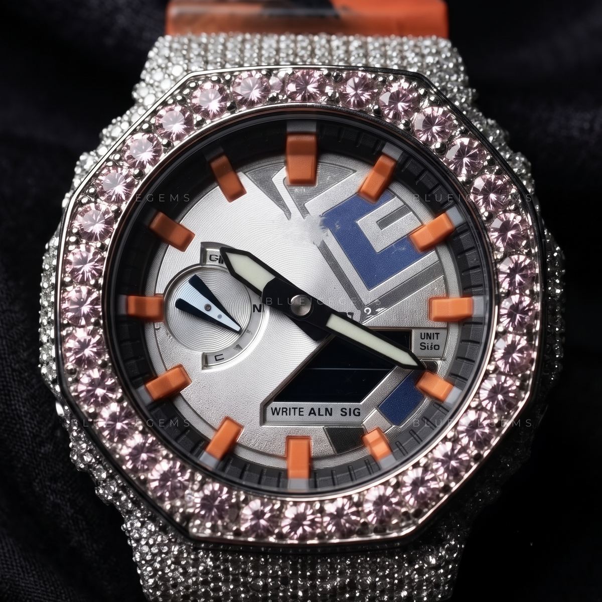 Pink Frost Royale Iced Watch